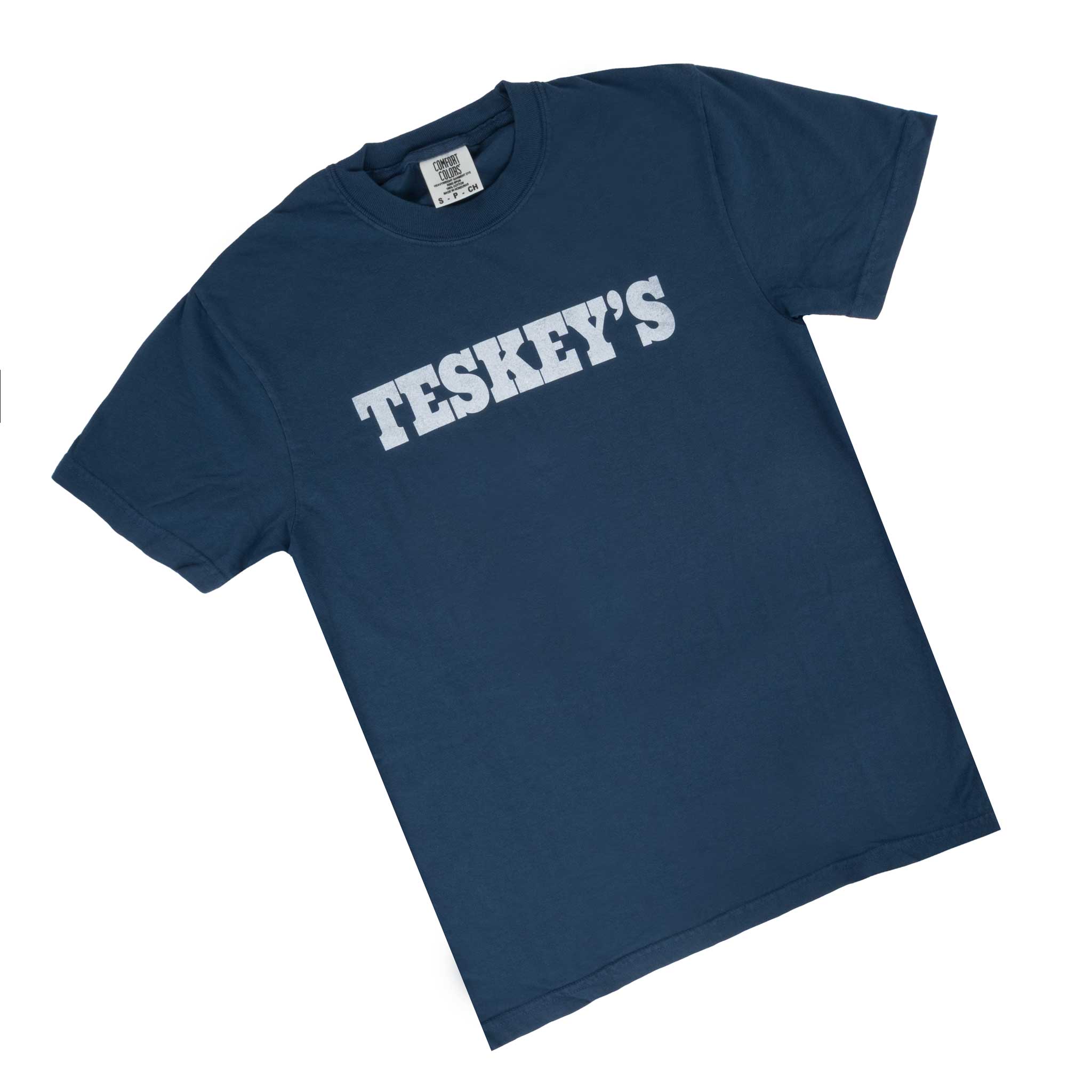 Teskey's Plain Logo Tee - Midnight - Image 2