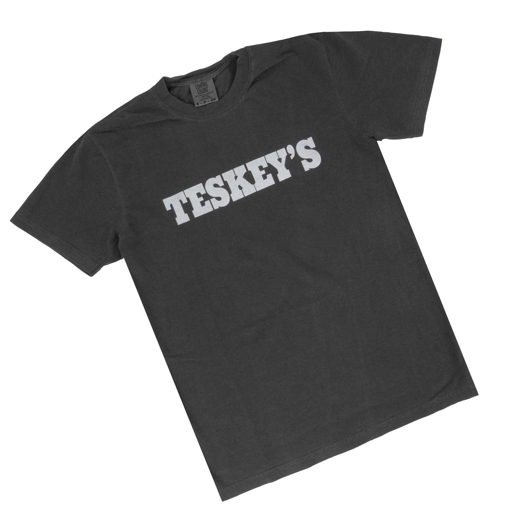 Teskey's Plain Logo Tee - Pepper - Image 3