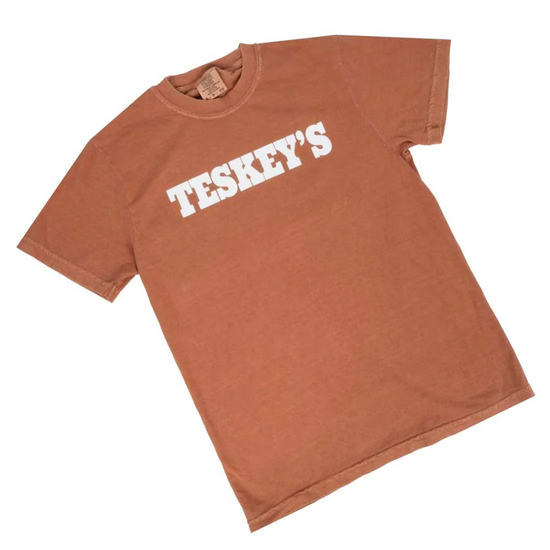 Teskey's Plain Logo Tee - Yam - Image 2
