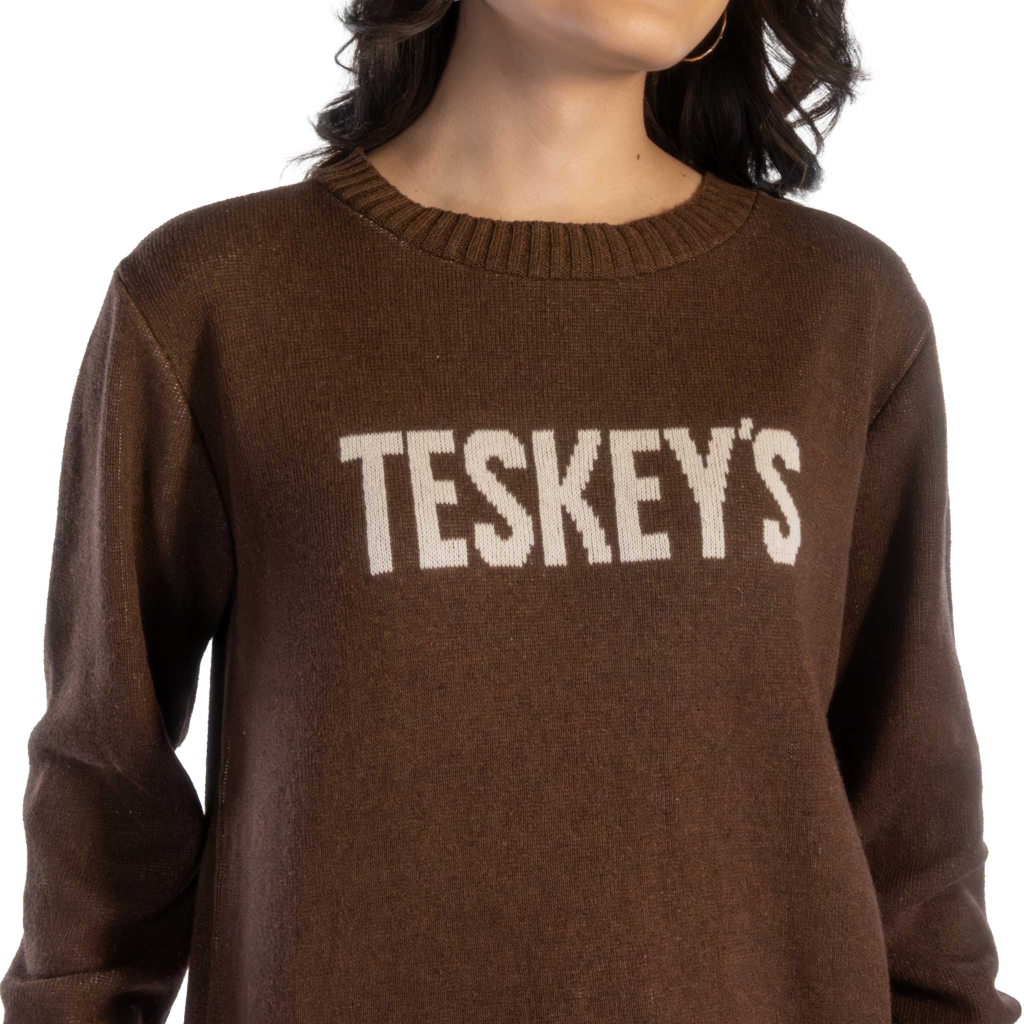 Teskey's Pullover Sweater - Brown/Natural - Image 2