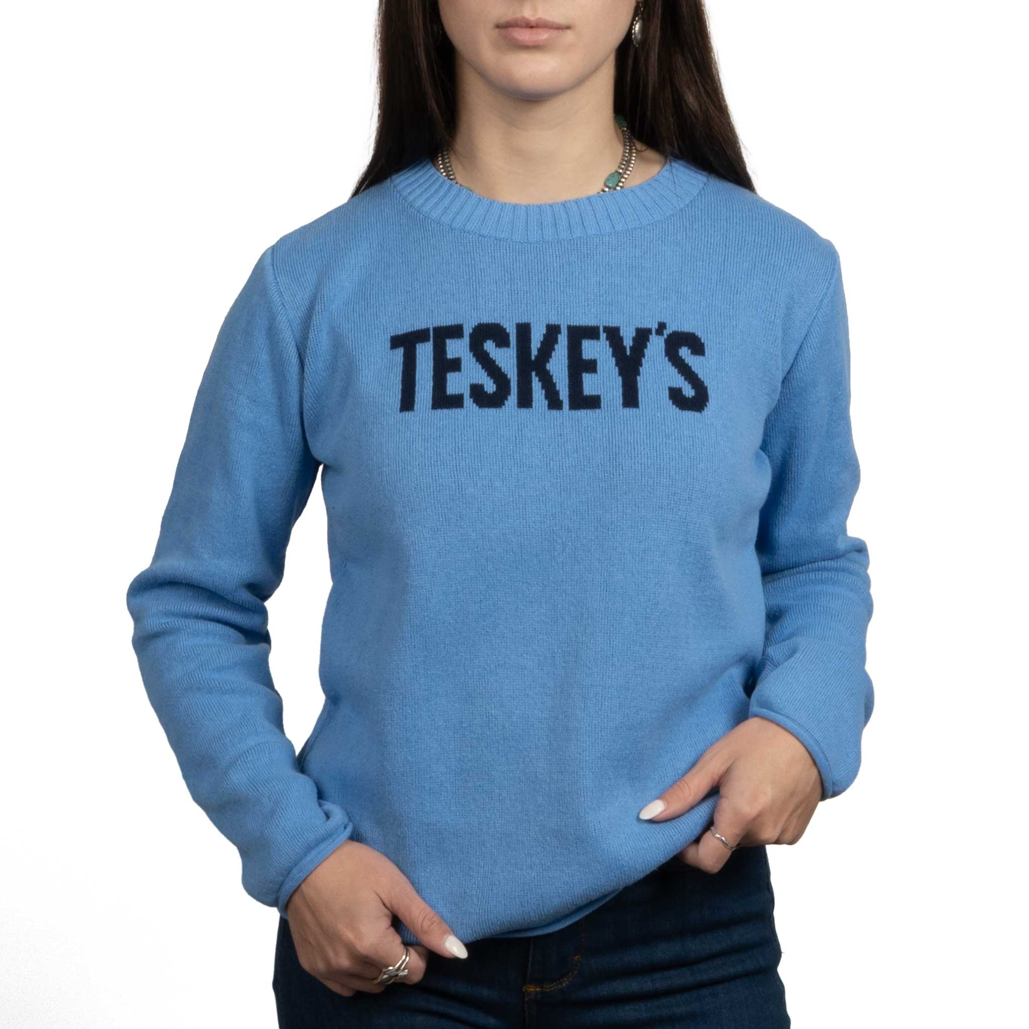 Teskey's Pullover Sweater - Hydrangea/Navy - Image 2