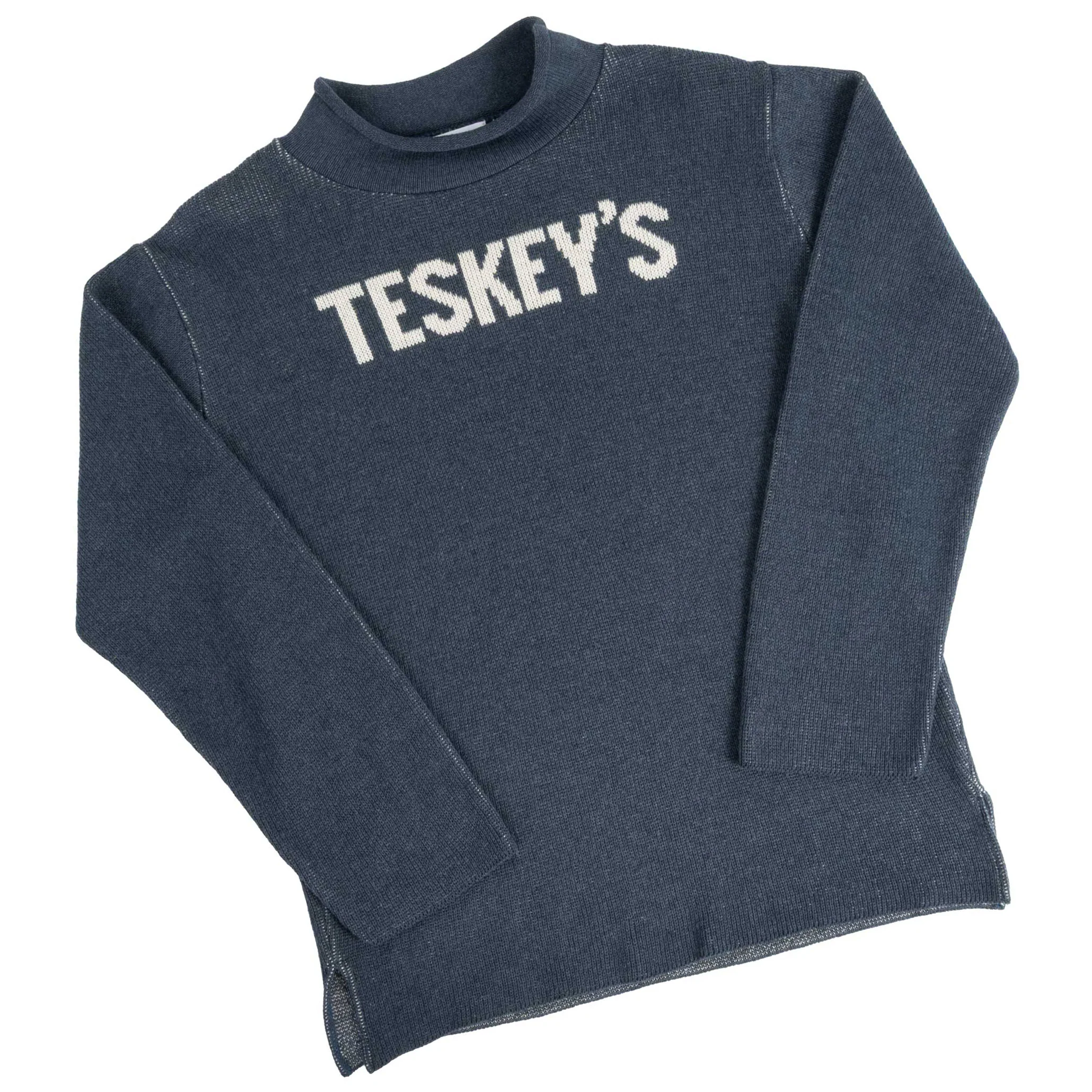 Teskey's Roll Neck Sweater - Jean - Image 2