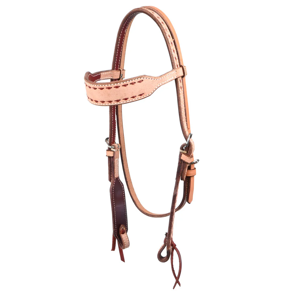 Teskey's Roughout Browband Headstall w/Colored Buckstitch - Image 3