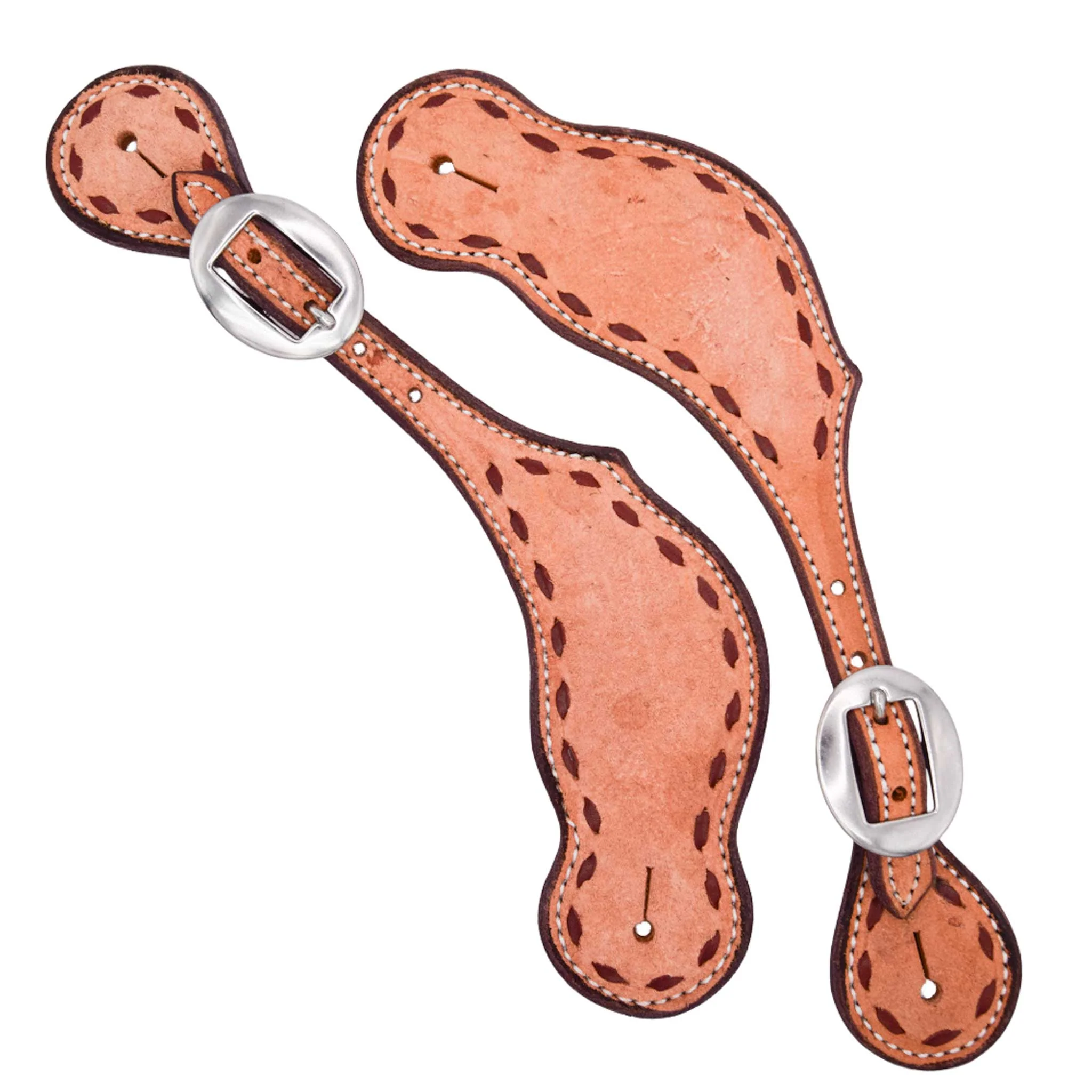Teskey's Men's Roughout Spur Straps w/Buckstitch - Image 3