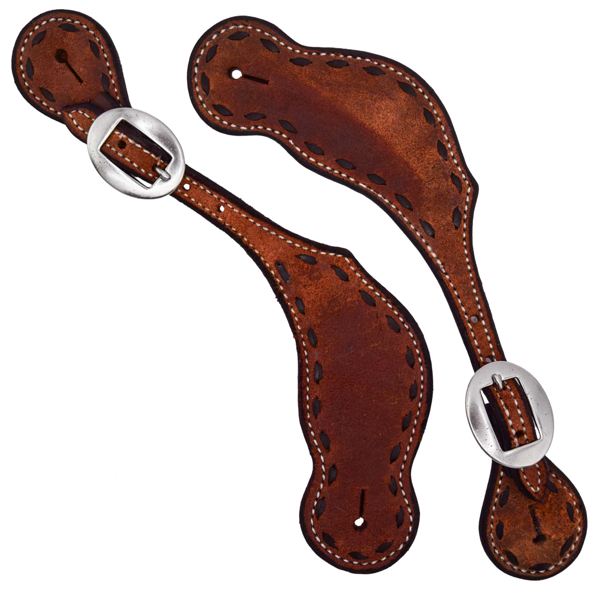 Teskey's Men's Roughout Spur Straps w/Buckstitch - Image 4
