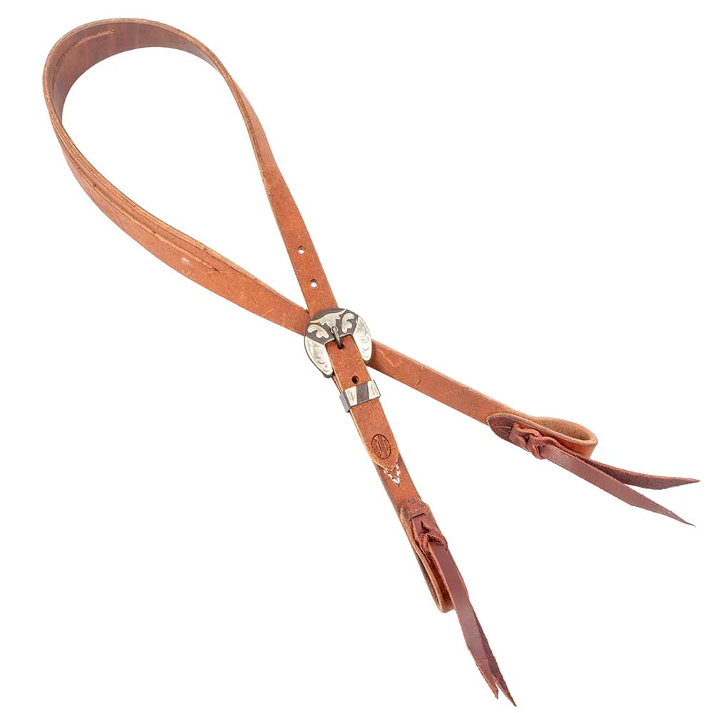 Teskey's Roughout Split Ear Headstall w/Longhorn Buckle - Image 2