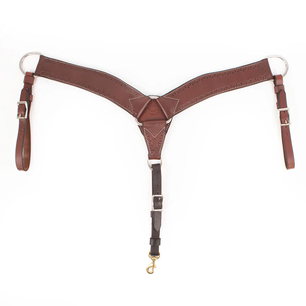 Teskey's 2-3/4"  Slickout Breast Collar w/Running W Border - Image 2