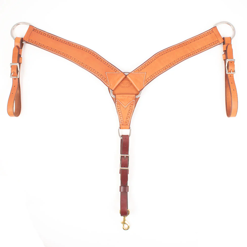 Teskey's 2-3/4"  Slickout Breast Collar w/Running W Border - Image 3