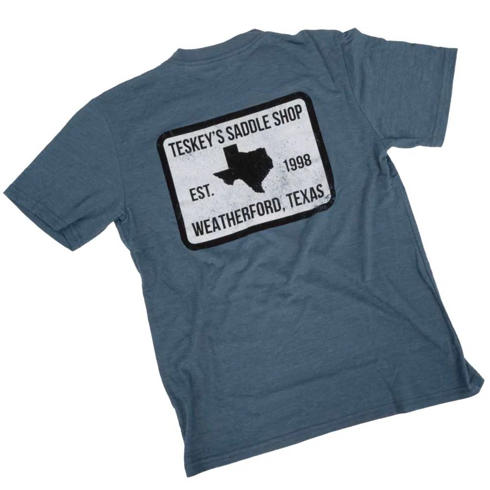 Teskey's Saddle Shop Tee - Glacier - Image 3