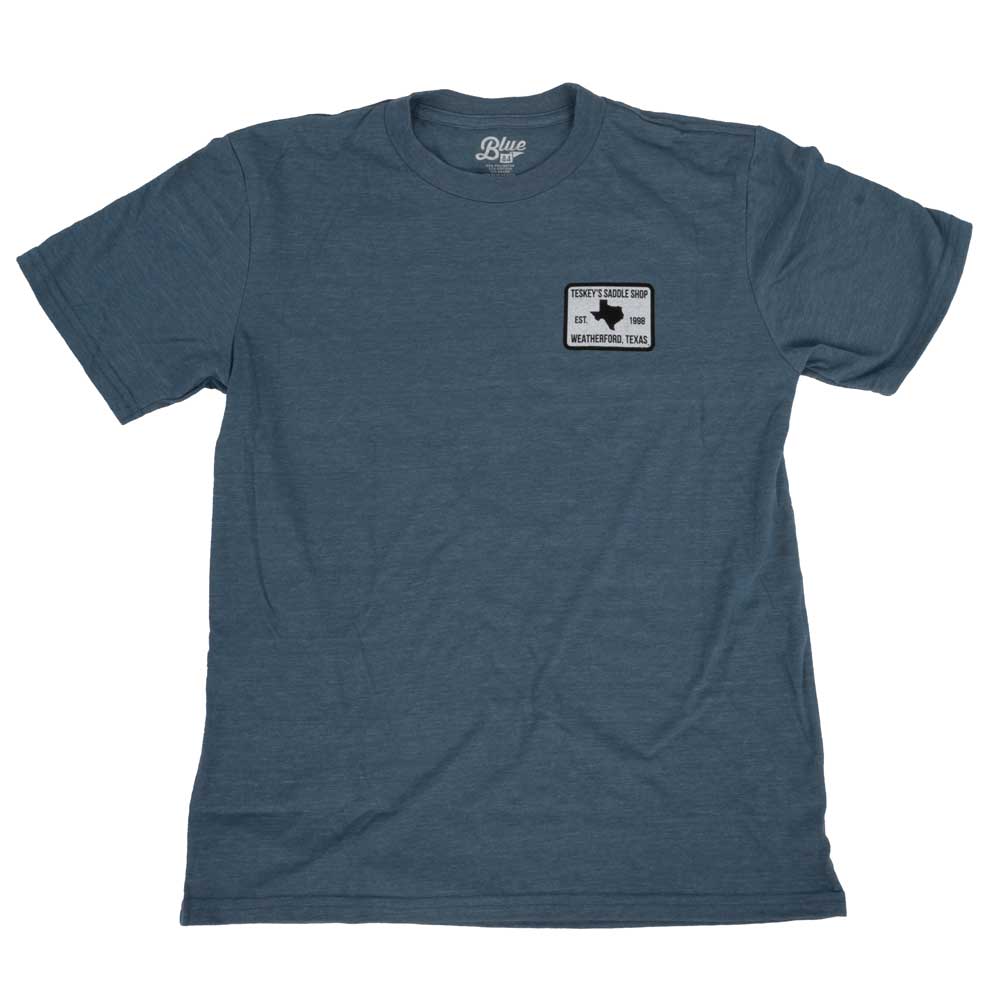 Teskey's Saddle Shop Tee - Glacier - Image 4