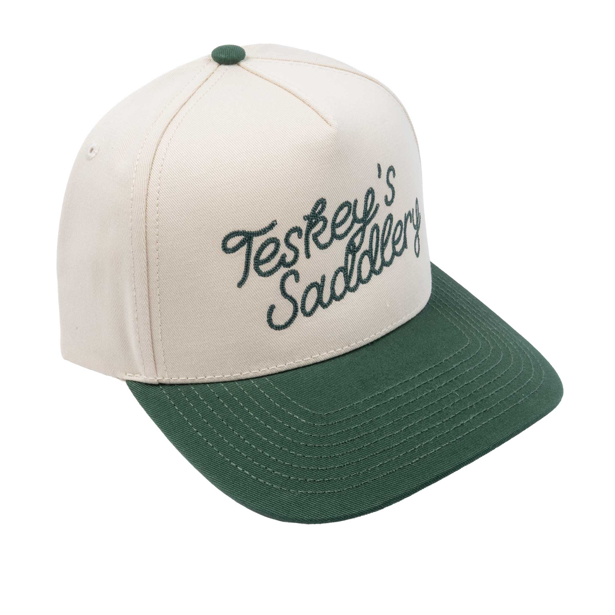 Teskey's Saddlery Green Chain Logo Cap - Cream/Dark Green