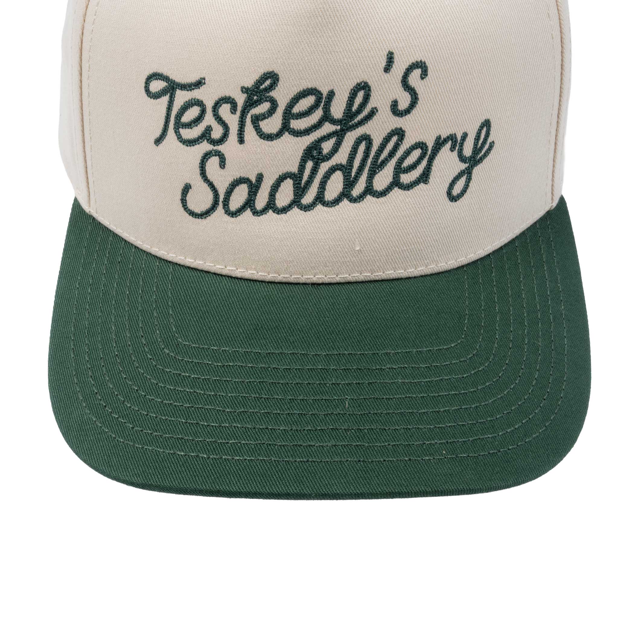 Teskey's Saddlery Green Chain Logo Cap - Cream/Dark Green - Image 2