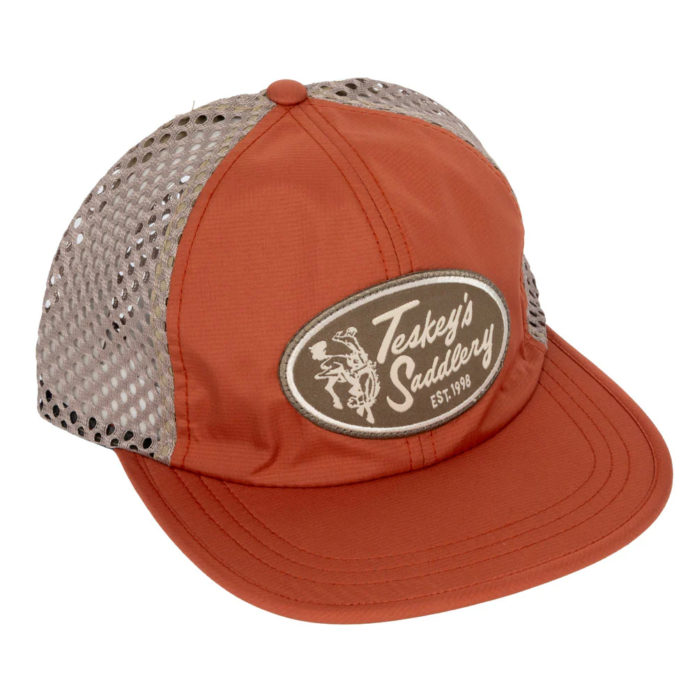 Teskey's Saddlery Retro Cap - Texas Orange/Khaki