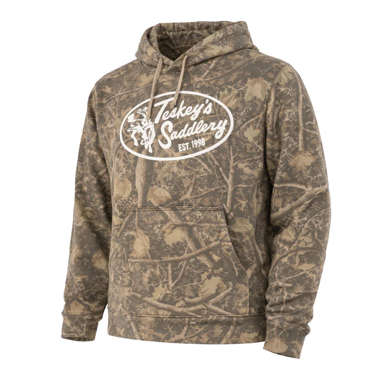 Teskey's Saddlery Retro Oval Hoodie - Deadwood Camo