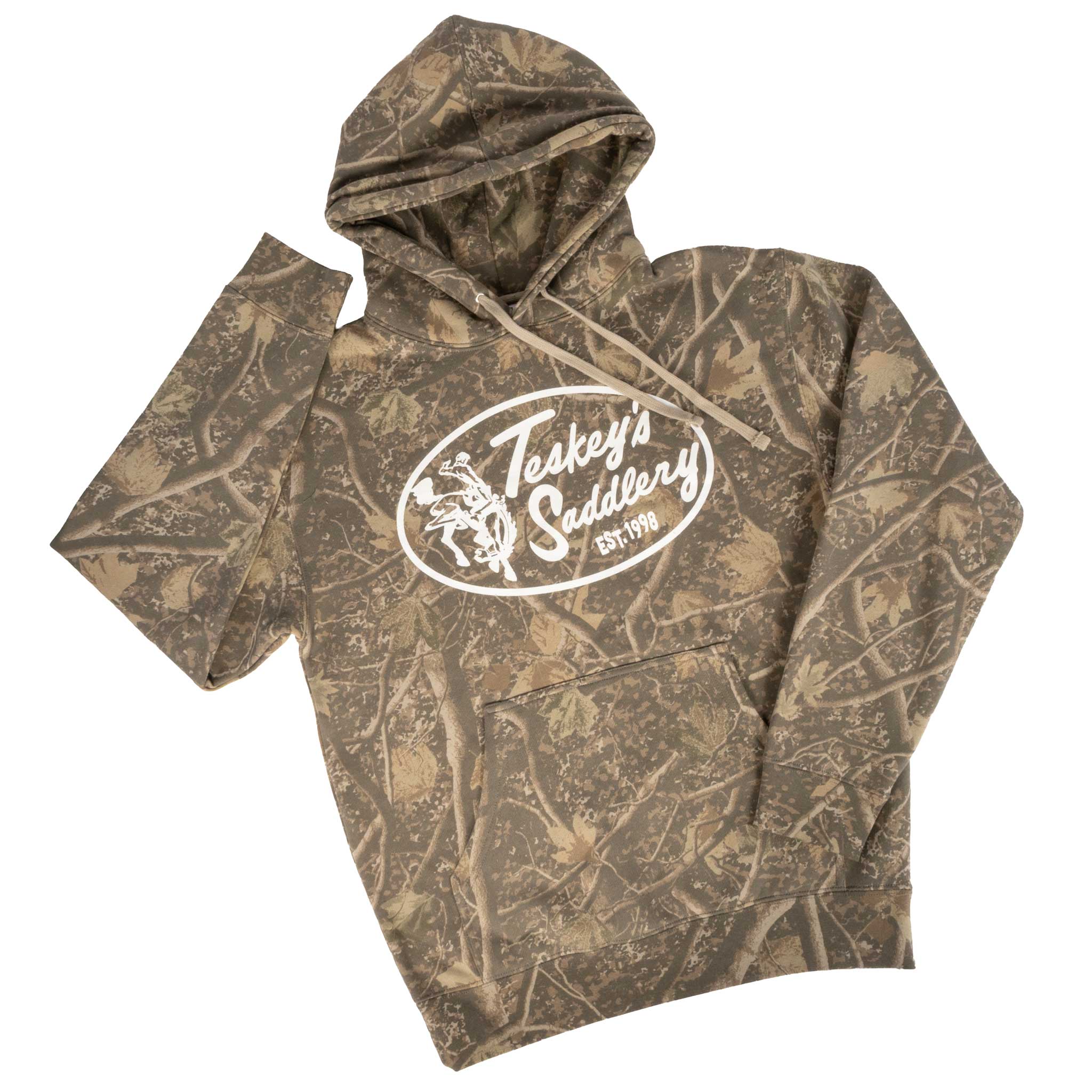 Teskey's Saddlery Retro Oval Hoodie - Deadwood Camo - Image 2