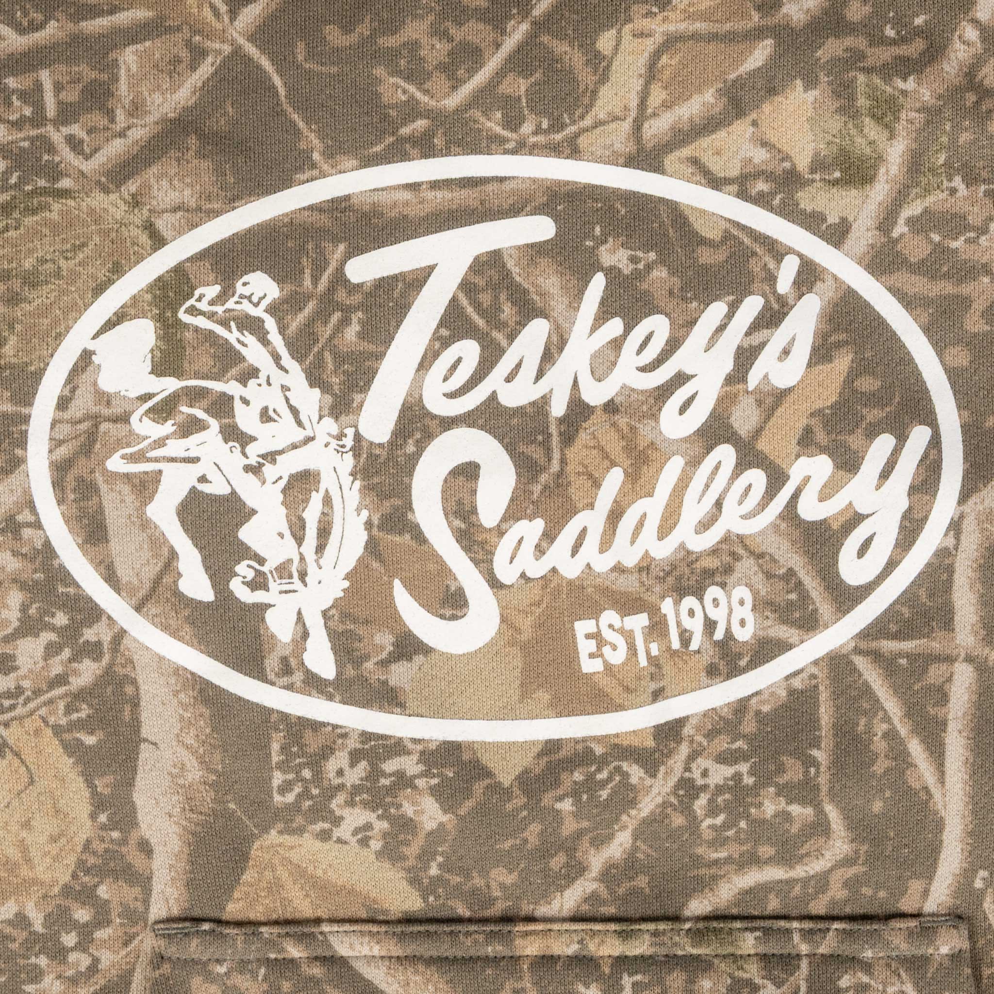 Teskey's Saddlery Retro Oval Hoodie - Deadwood Camo - Image 3