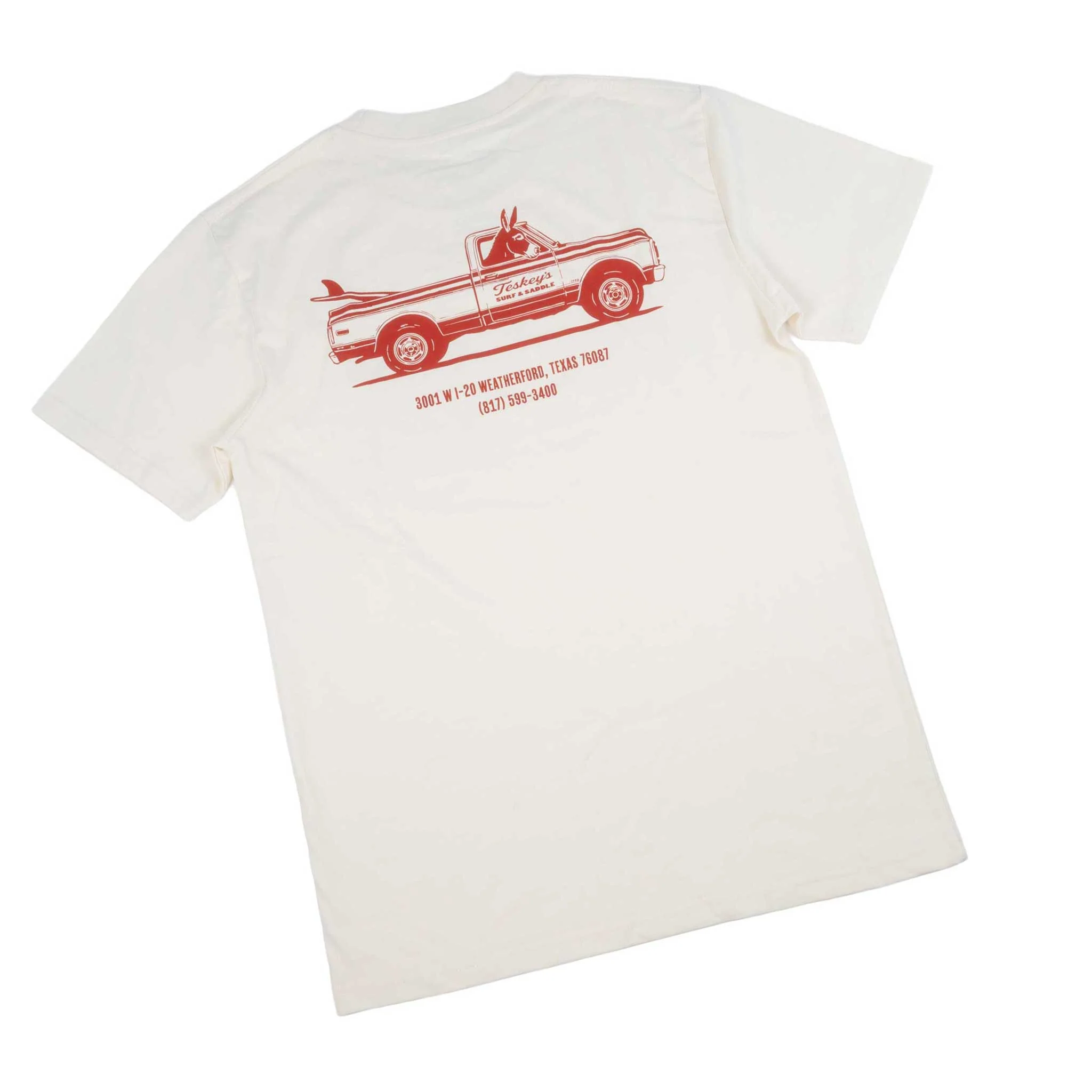 Teskey's Surf & Saddle Pocket Tee - Ecru