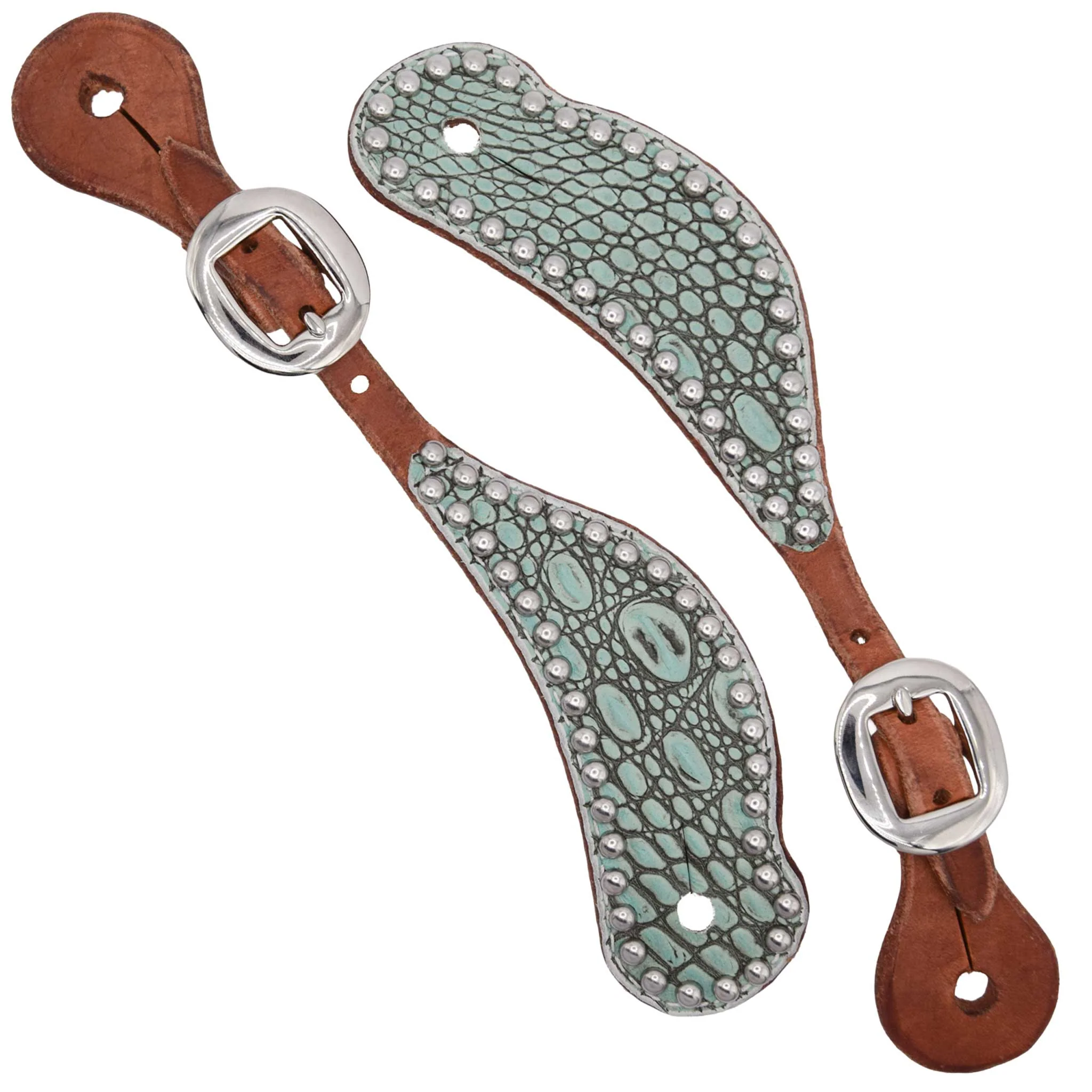 Teskey's Turquoise Gator Spur Straps - Image 2