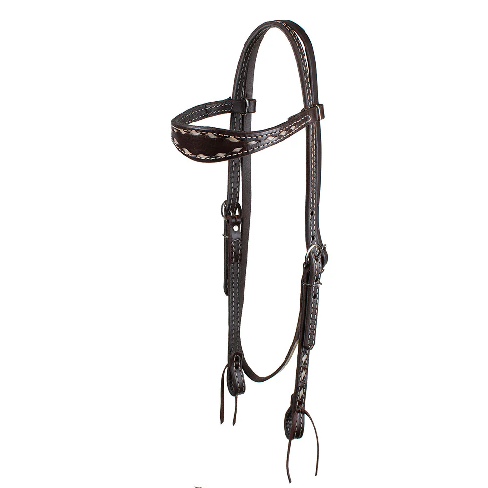 Teskey's Browband Headstall w/White Buckstitch - Image 3
