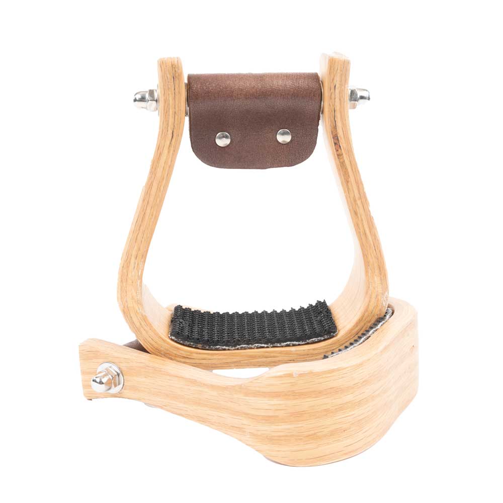 Teskey's Matte Wooden Barrel Stirrups 2"