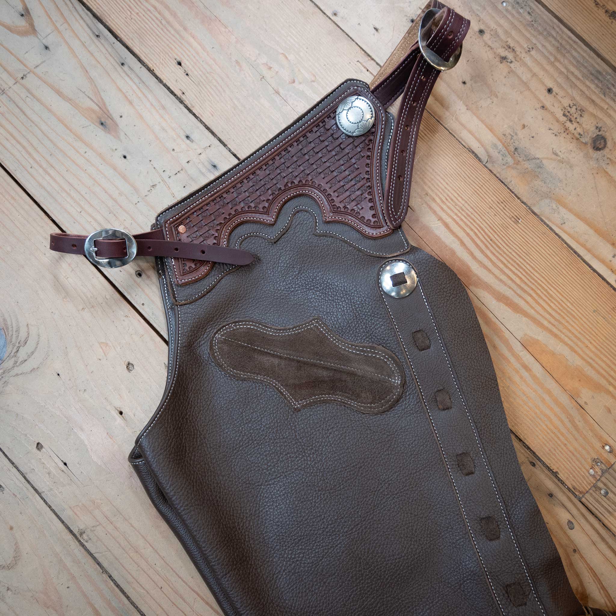 Teskey's Med. Twisted Fringe 1/2 Breed Versatility Chaps - Image 2