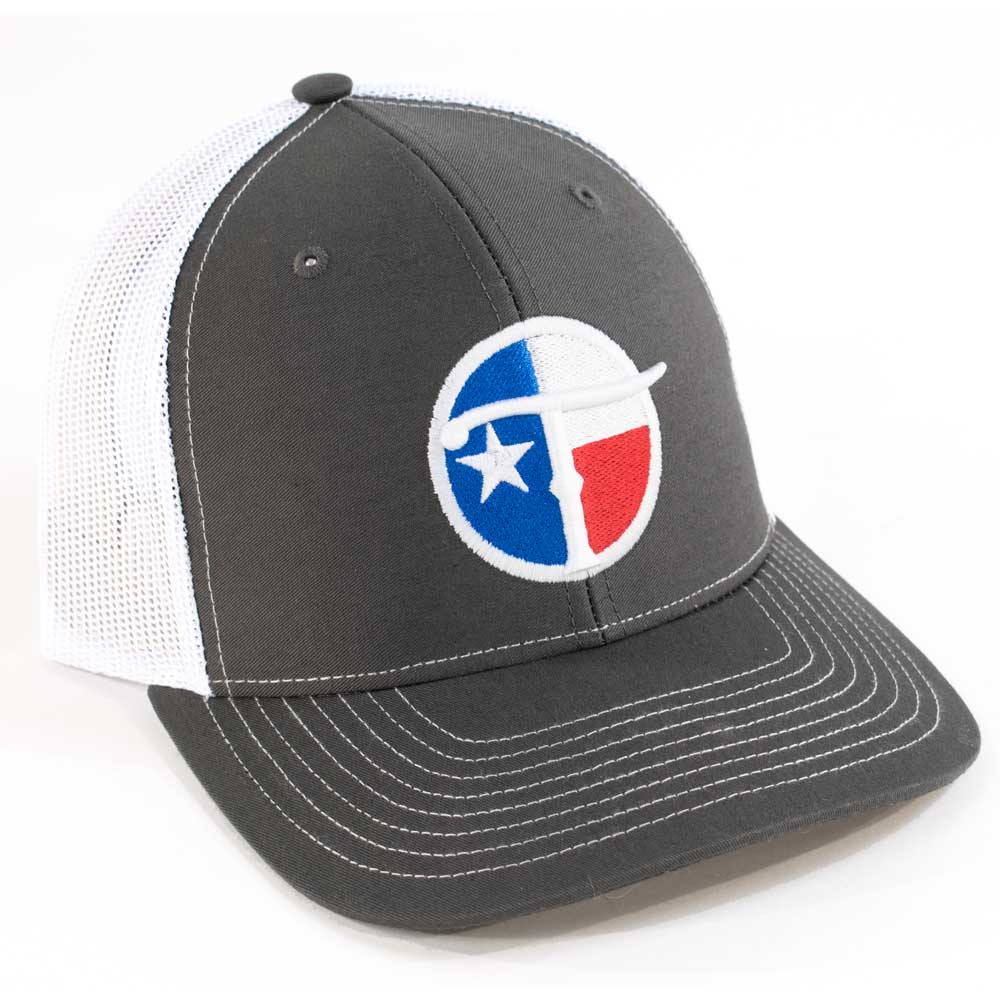 Teskey's Texas Flag 3D Circle T Logo Cap - Dark Grey/White - Image 2