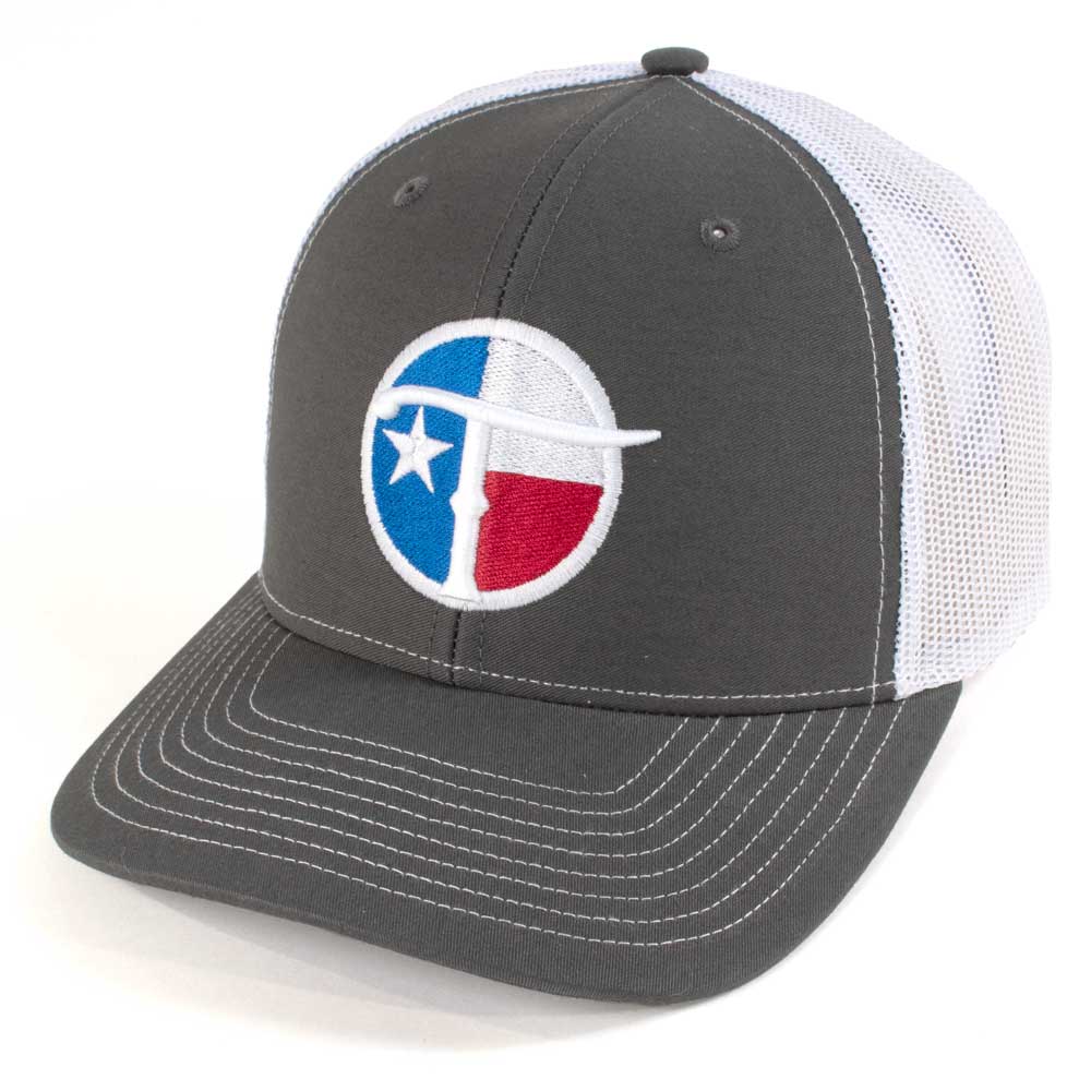 Teskey's Texas Flag 3D Circle T Logo Cap - Dark Grey/White - Image 3