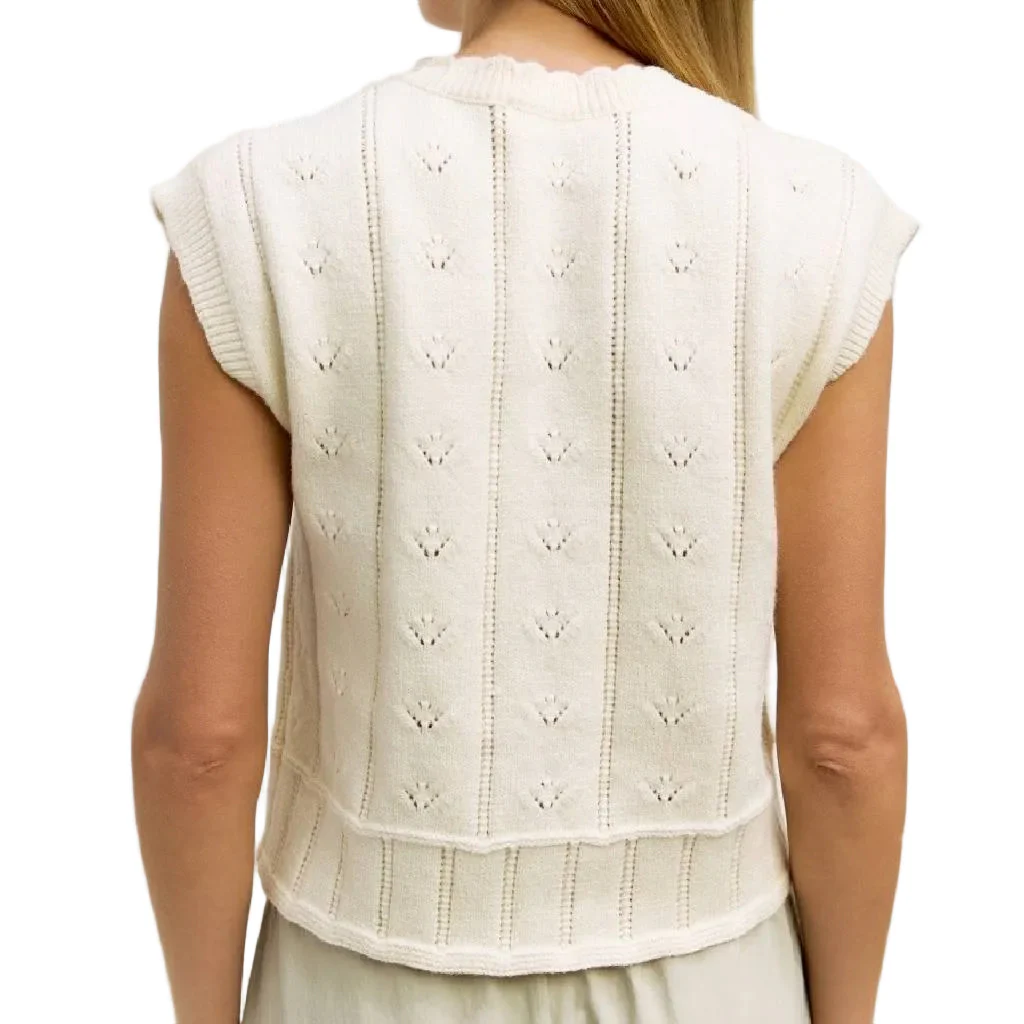 The Linda Ivory Sweater Vest - Image 2