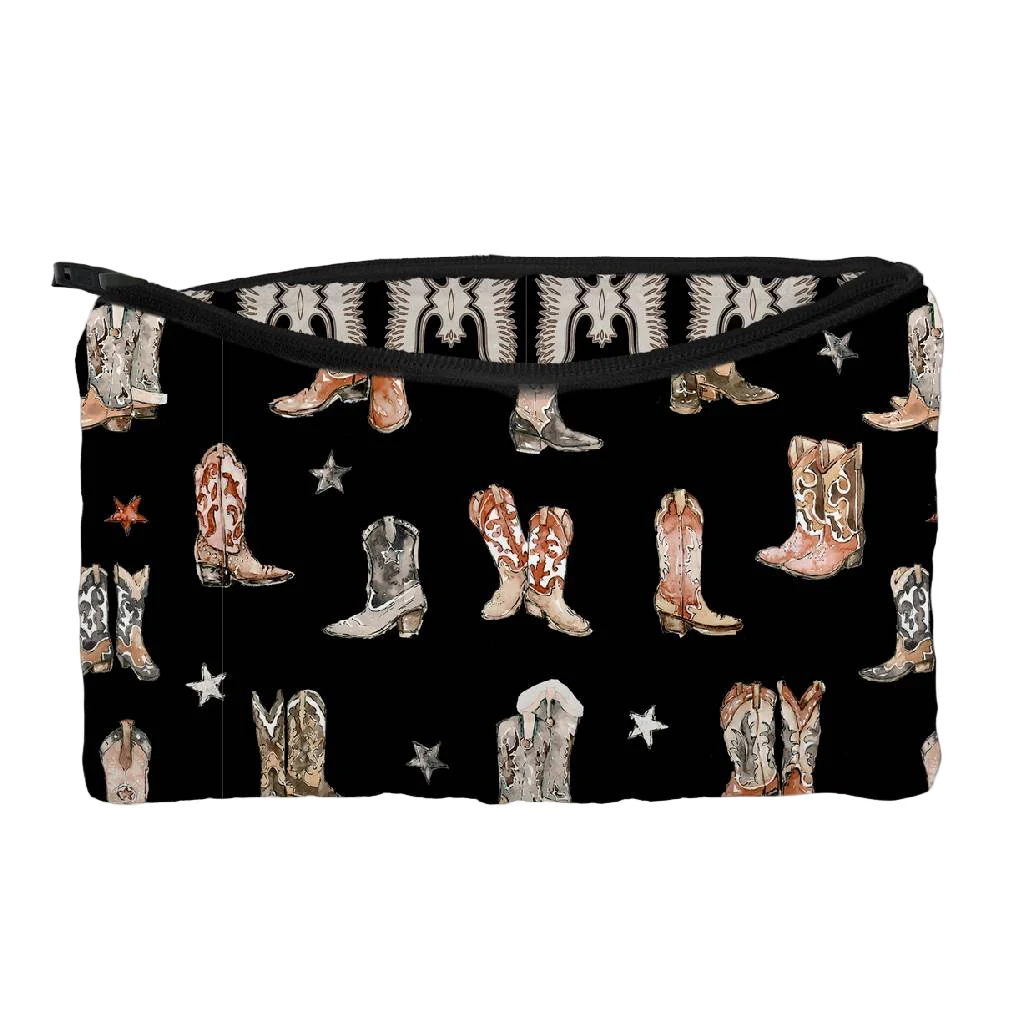 Thunderbird Boots Black Makeup Bag - Small