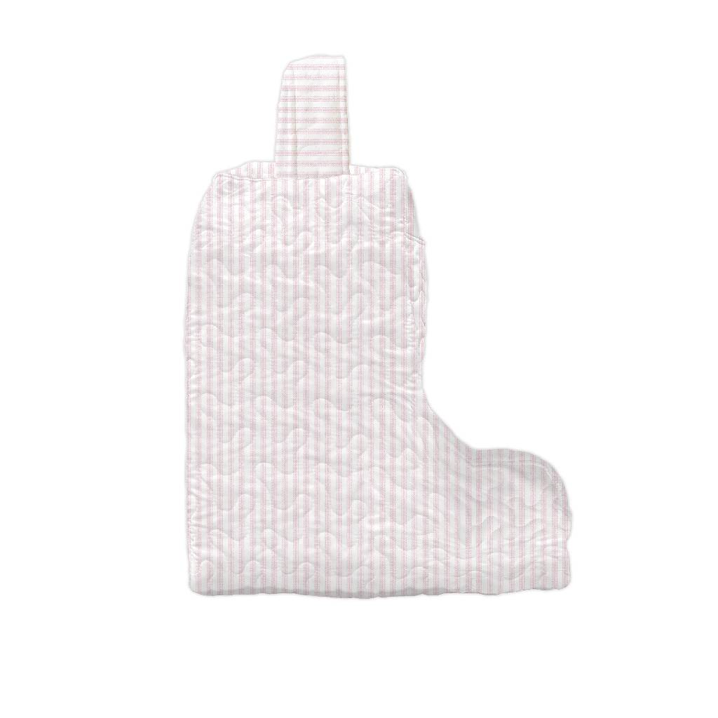 Ticking Stripe Pink Baby Boot Bag