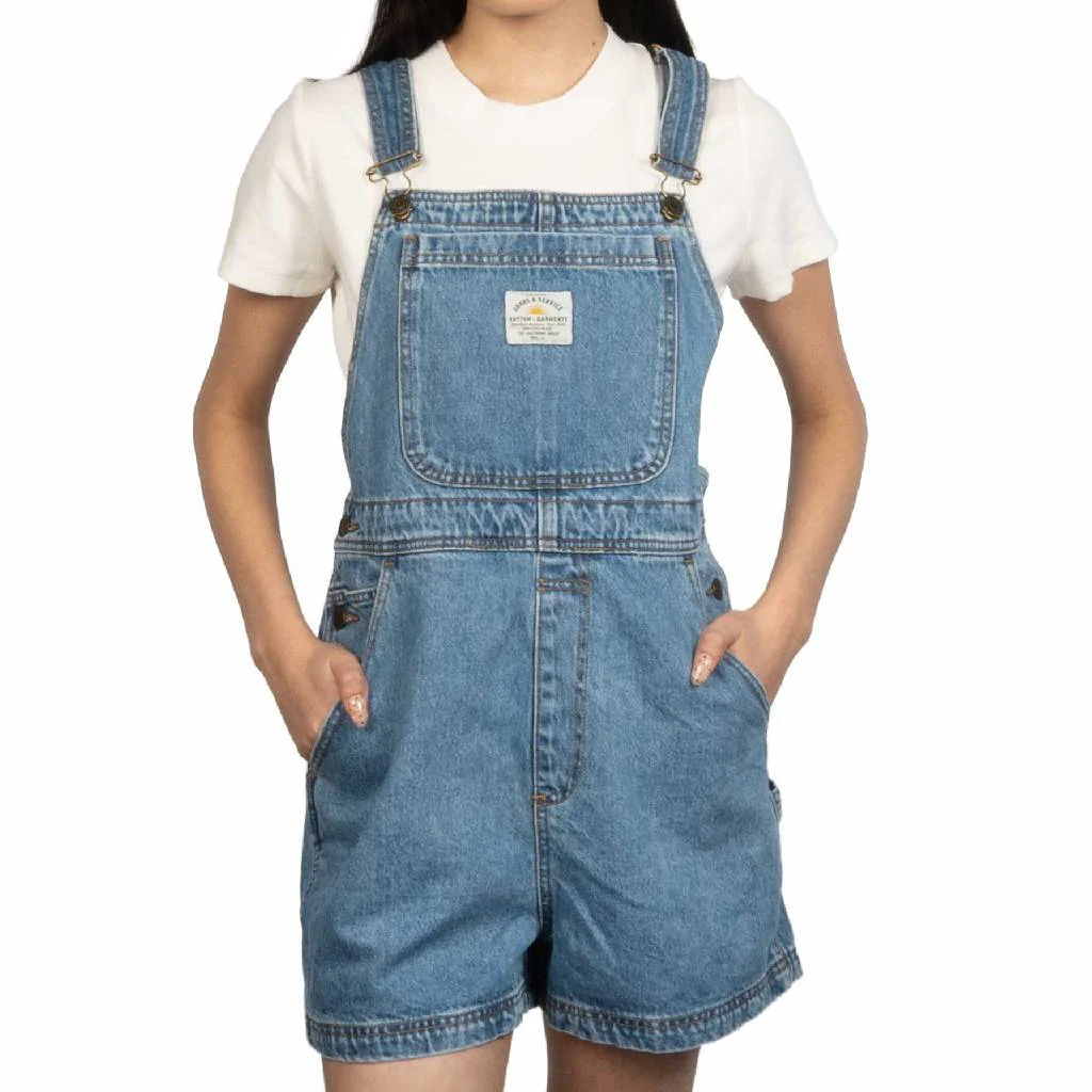 Worn Indigo Tide Short Overall