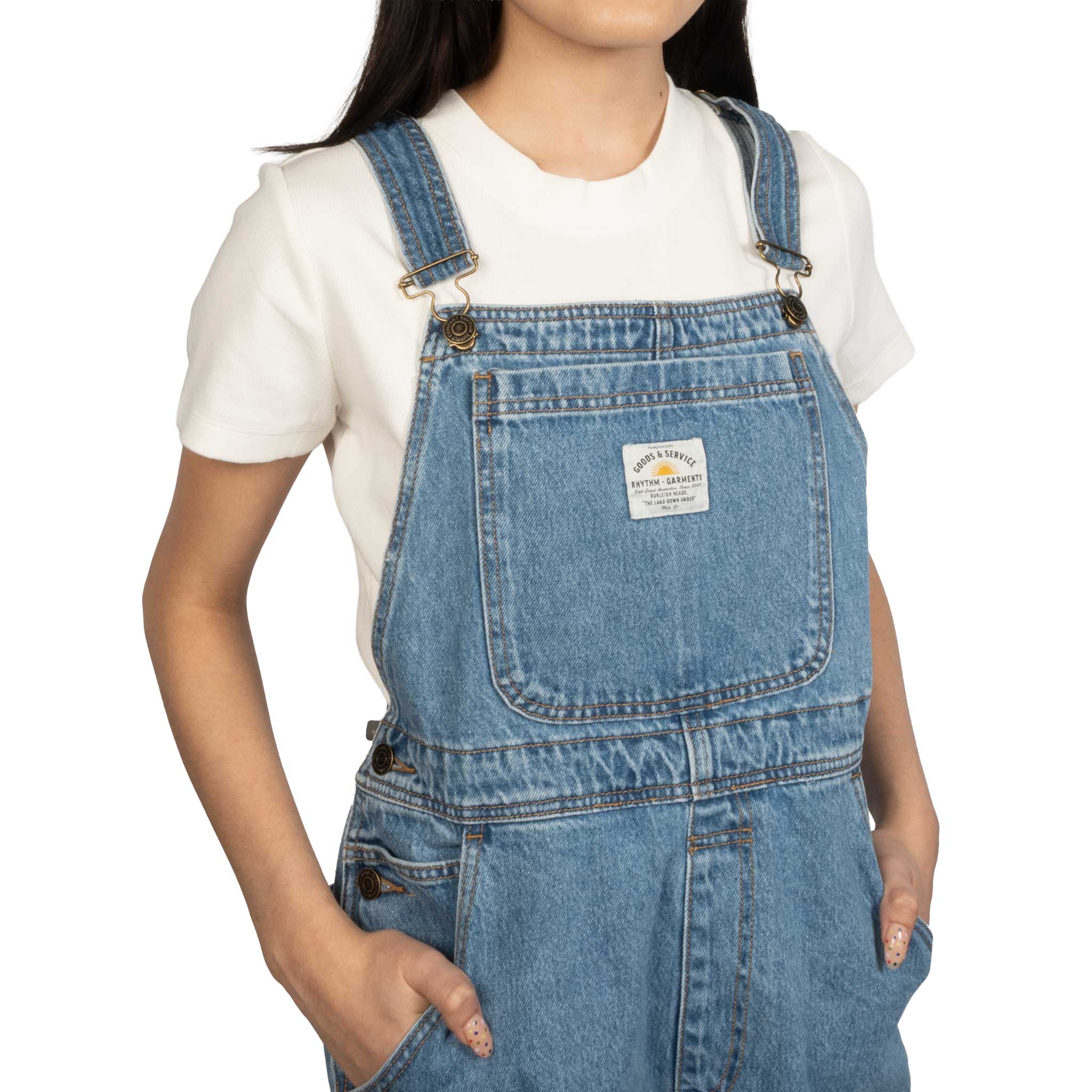 Worn Indigo Tide Short Overall - Image 2