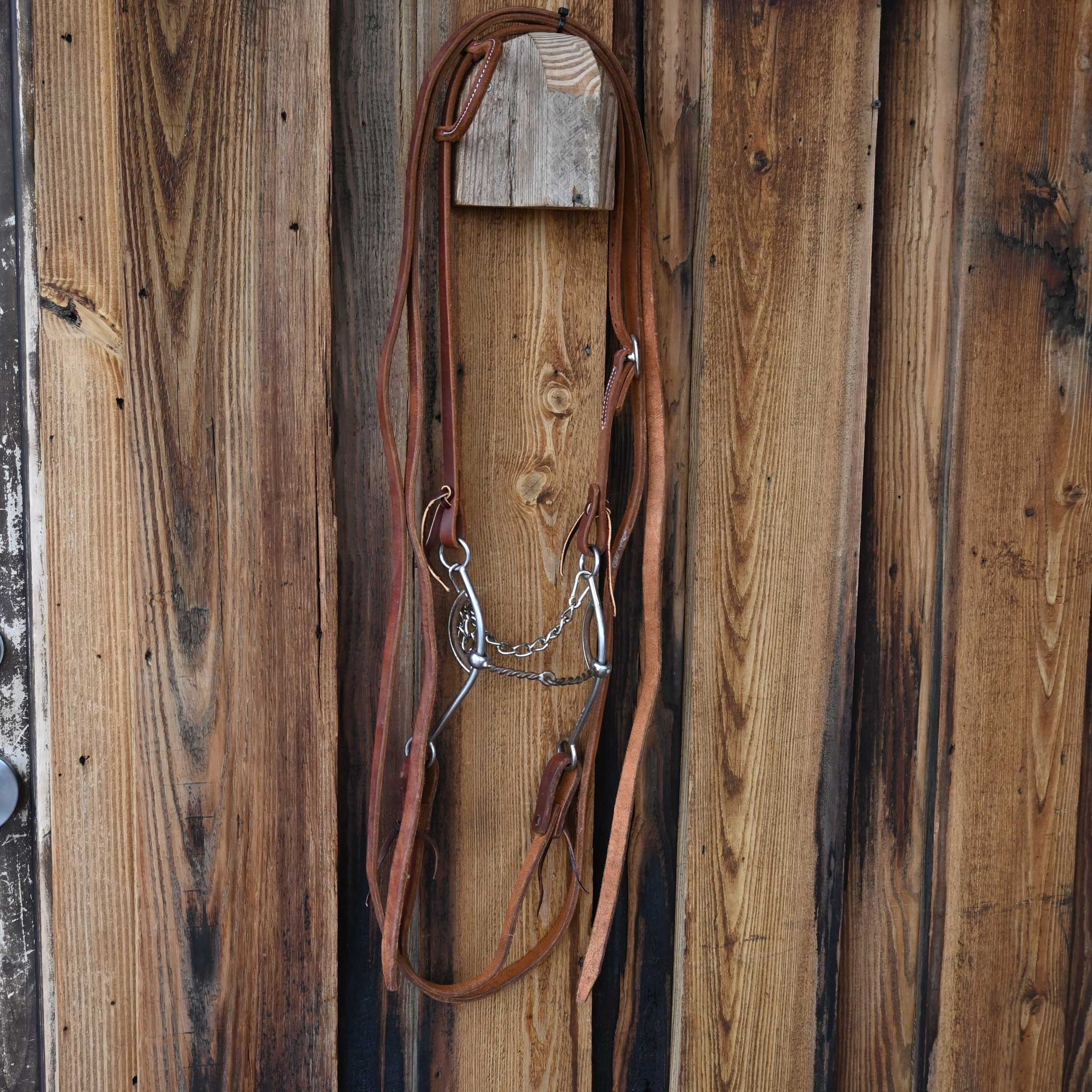 Tom Balding Twisted Wire Snaffle Bridle Rig w/Single Ear Headstall - Image 3