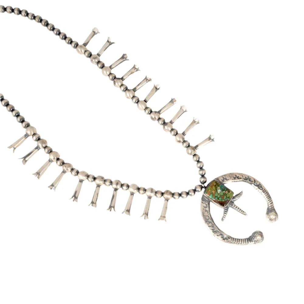 Tonya Yazzie Royston Squash Blossom Earring - Image 2