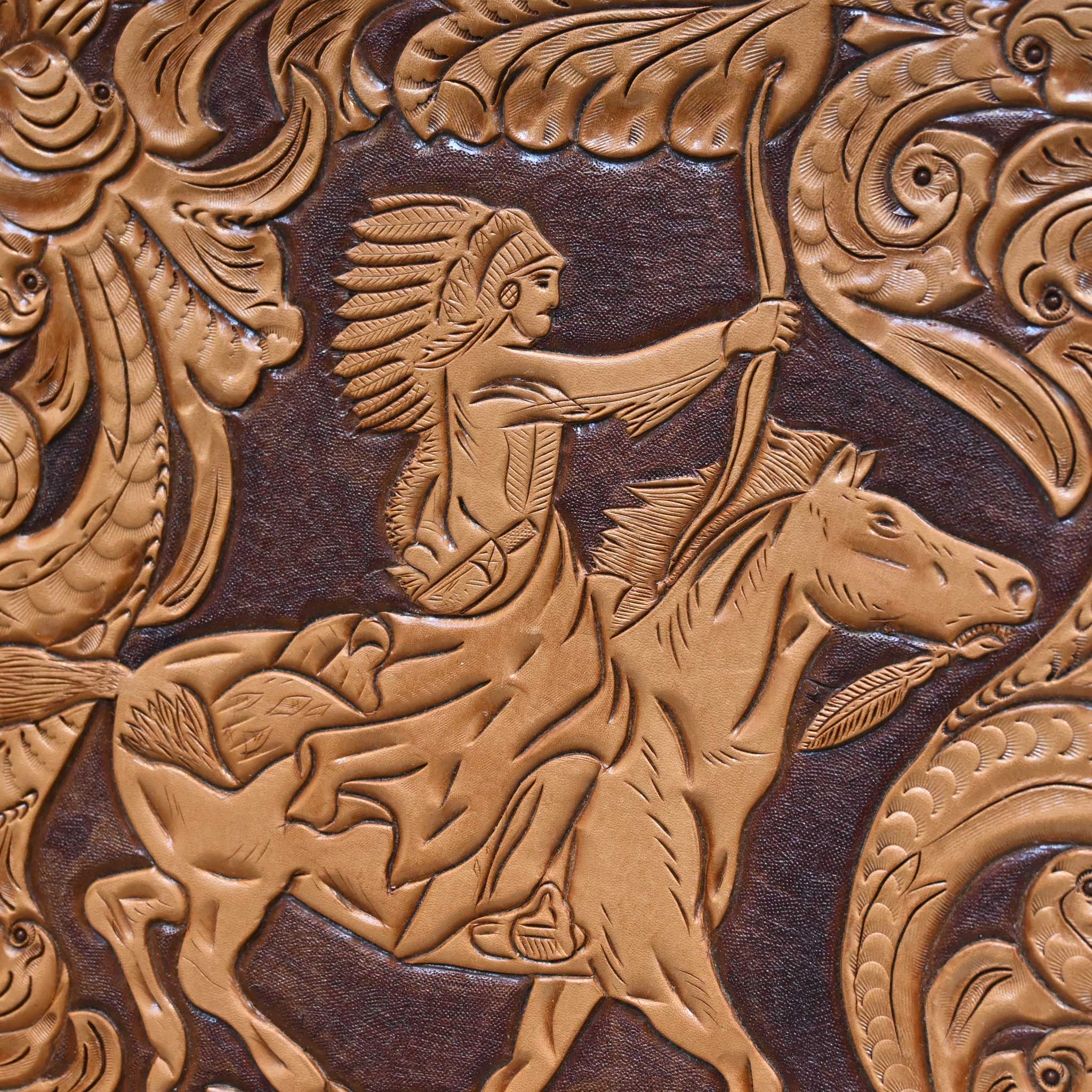 Vintage Tooled Leather Photo Album Cover - Image 2