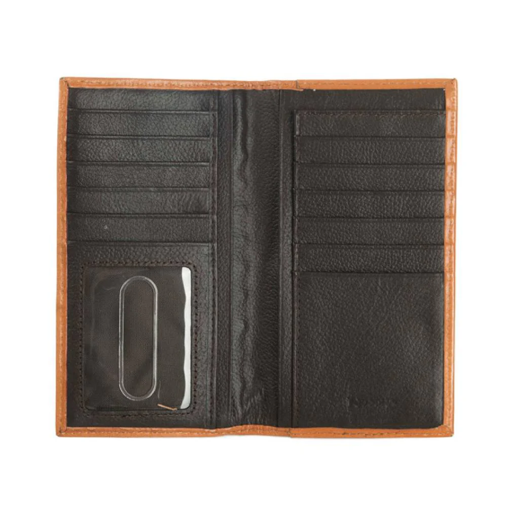 Nocona Tooled Overlay Buckstitch Rodeo Wallet - Image 3