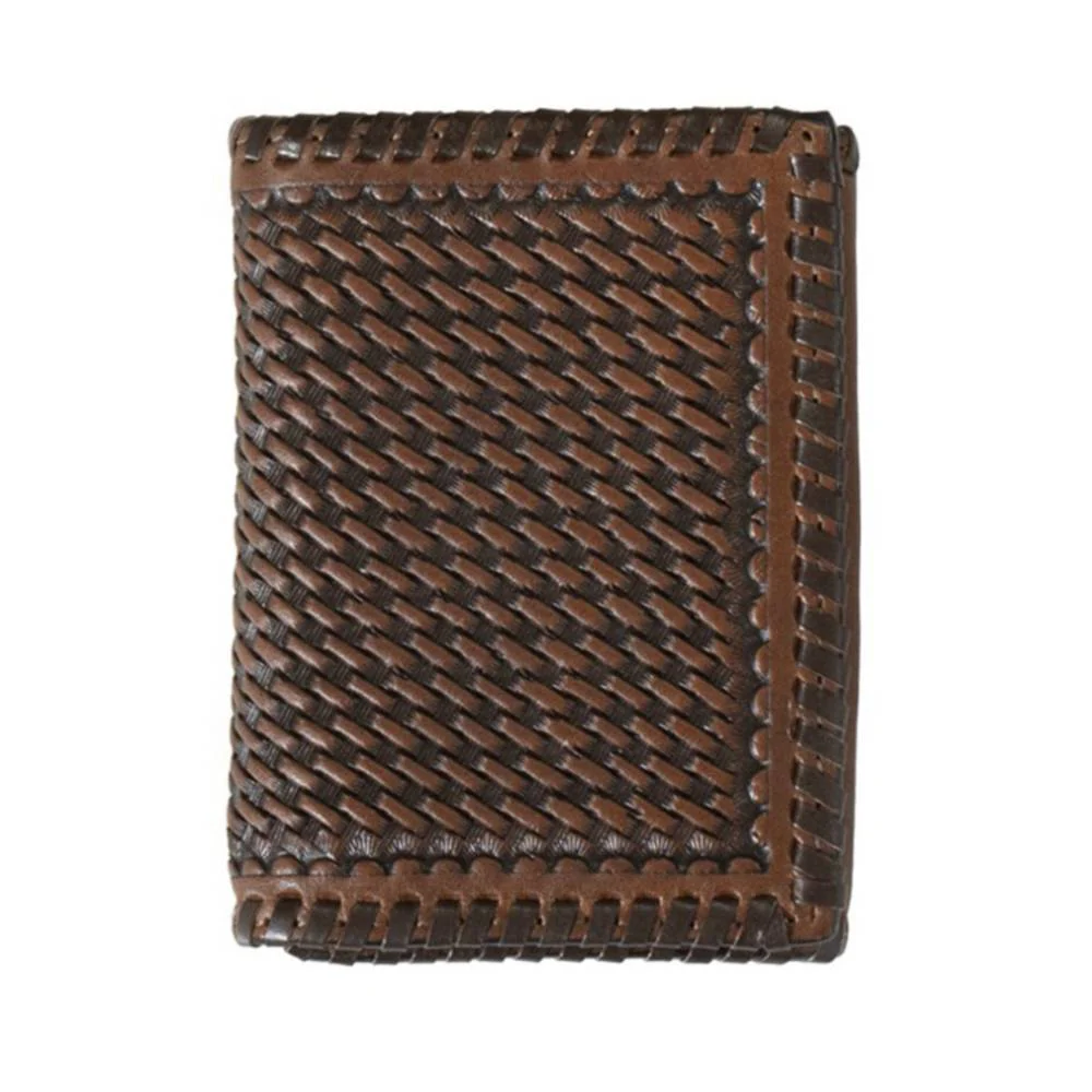 3D Basketweave Tri-Fold Wallet