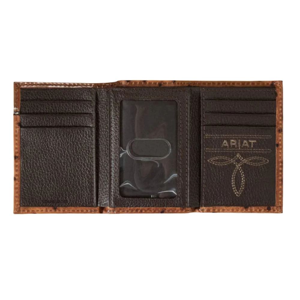Ariat Ostrich Floral Tri-Fold Wallet - Image 2