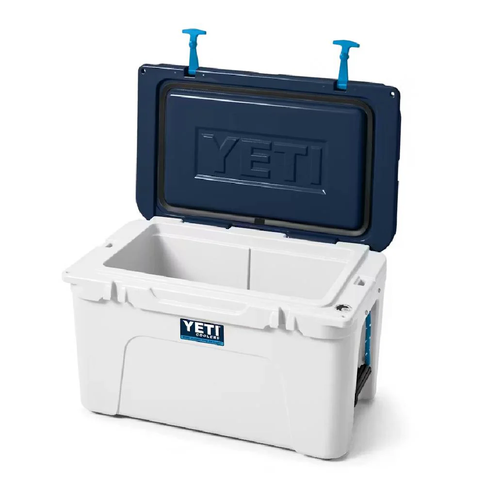 Yeti Tundra 45 Hard Cooler - White/Blue - Image 3