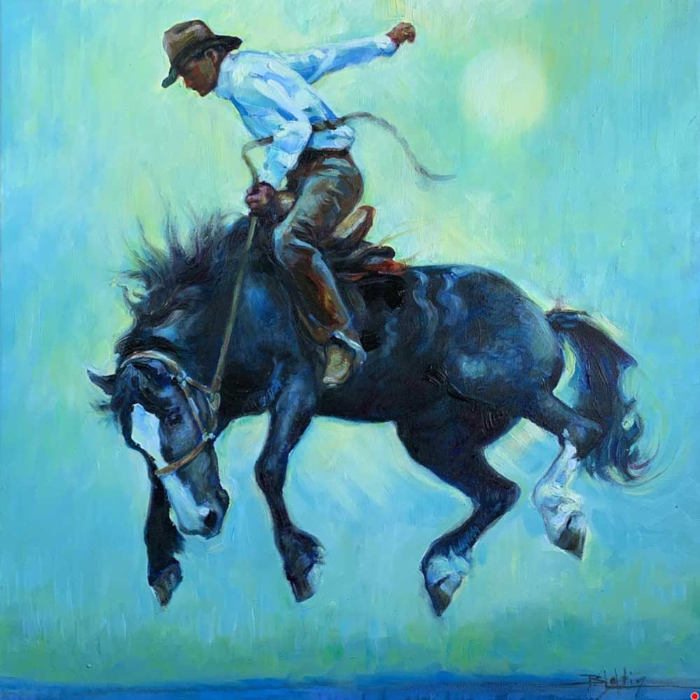 Turquoise Bronc By Beth Loftin - Image 2