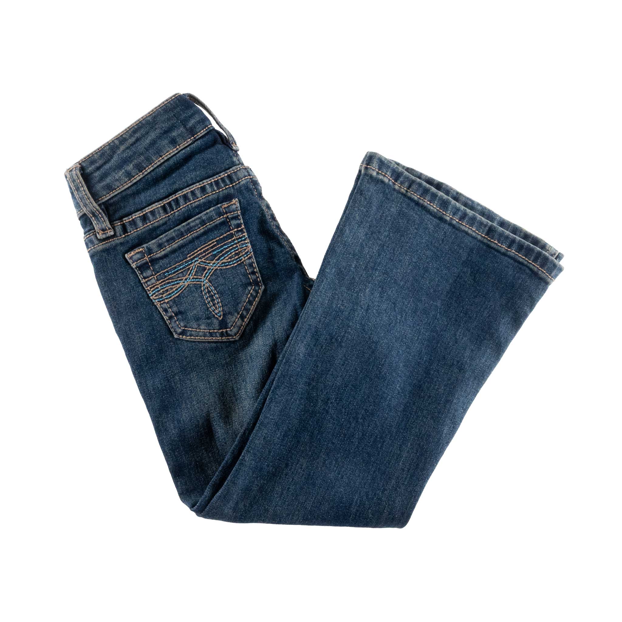 Rock & Roll Denim Girl's Turquoise Bootstich Bootcut Jean - Image 4