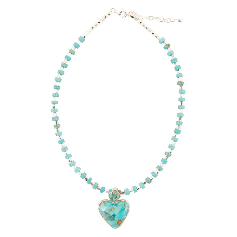 Turquoise Heart Pendant Necklace