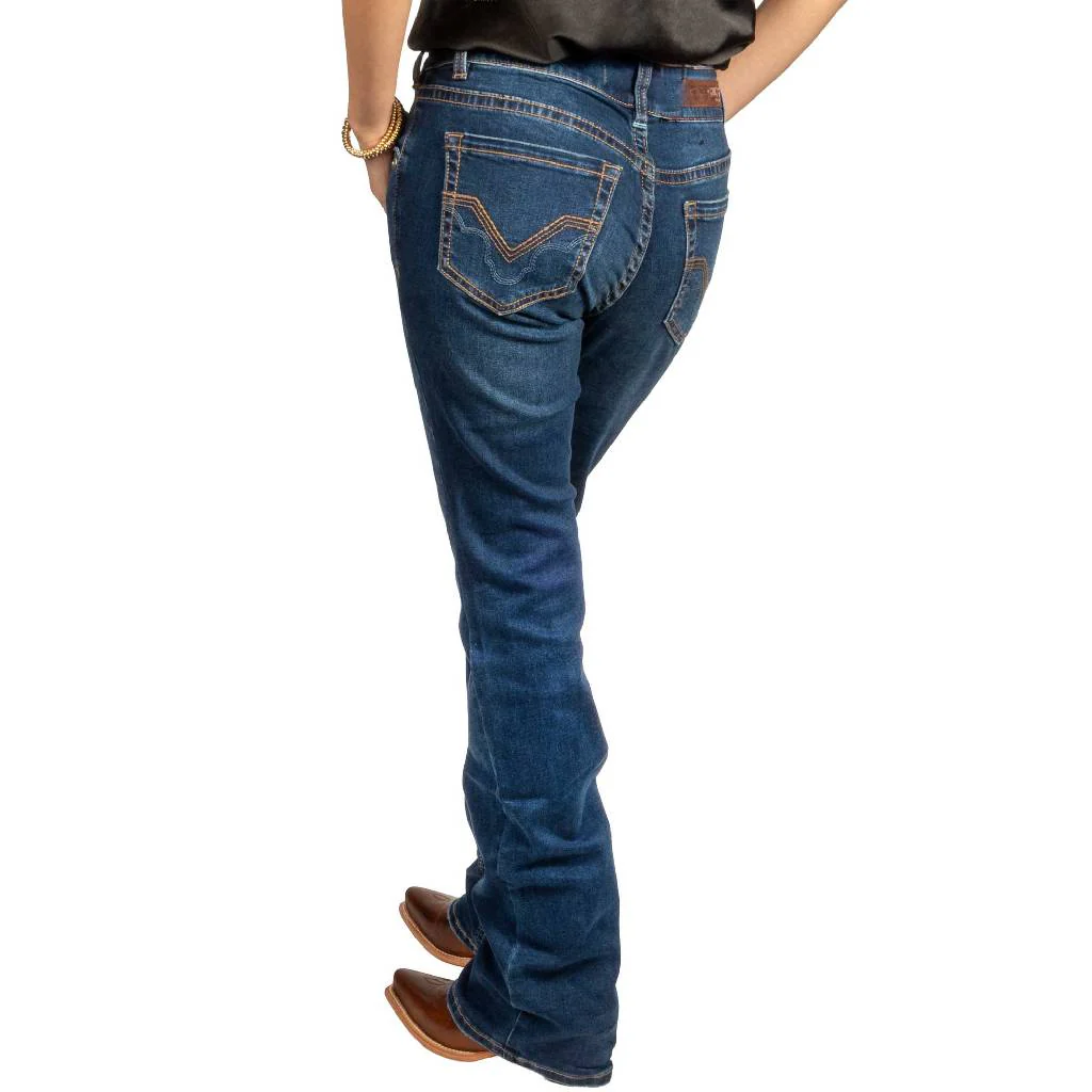 Rock & Roll Denim Women's Mid Rise Signature Pocket Bootcut Jean - FINAL SALE - Image 2