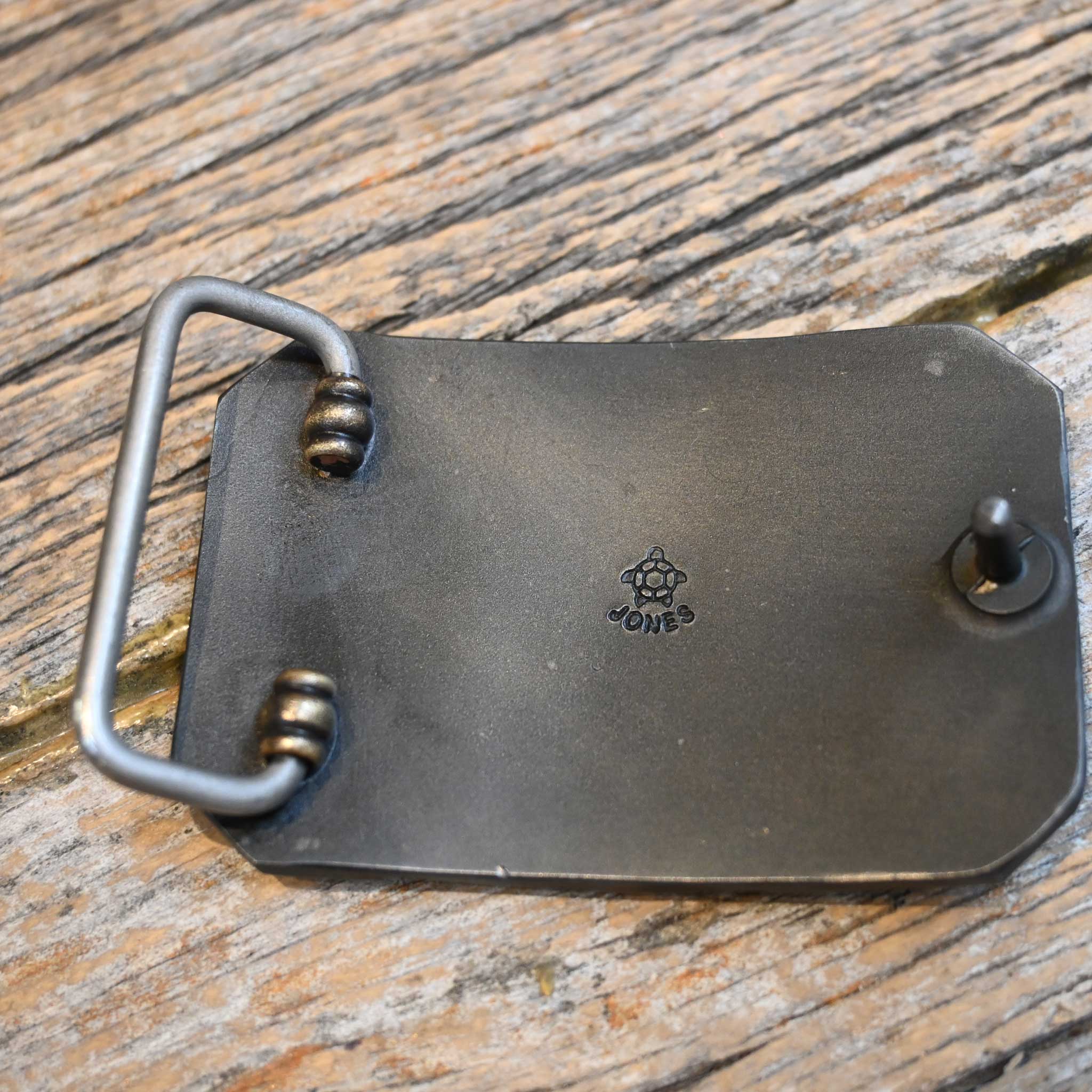 Turtle Jones Silver Mounted w/ Swirl Motif Belt Buckle - Image 2