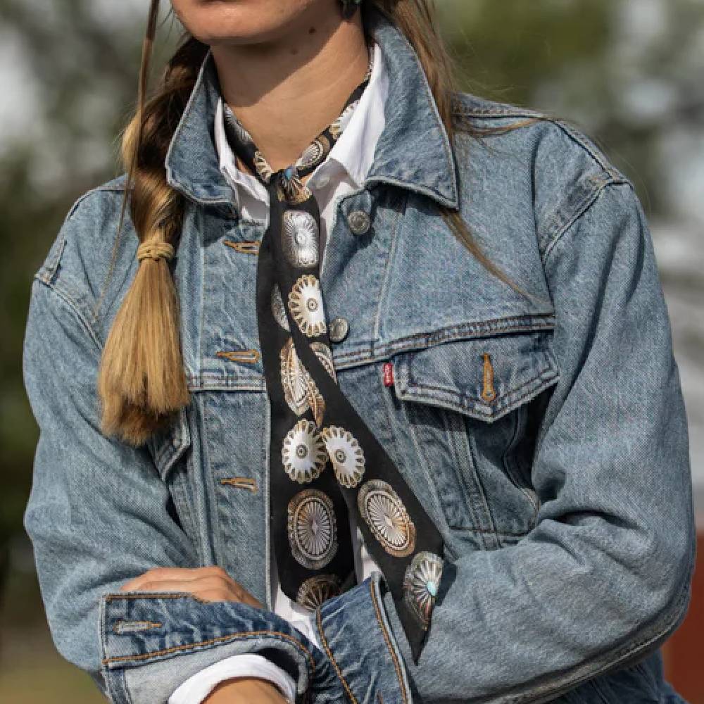 Fringe Scarves "Big Concho" Twilly - Image 2
