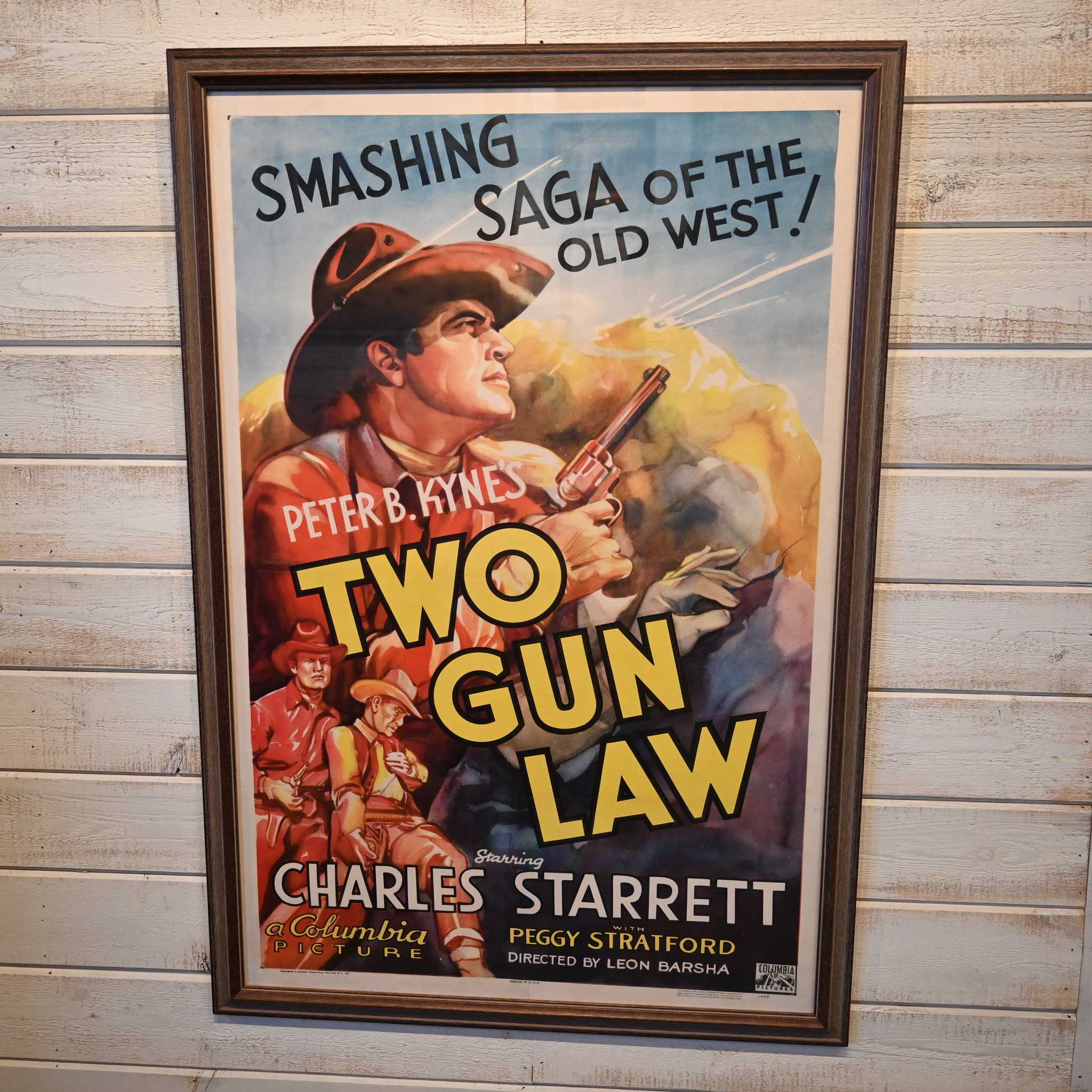 Original Two Gun Law Movie Poster Printed in the USA
