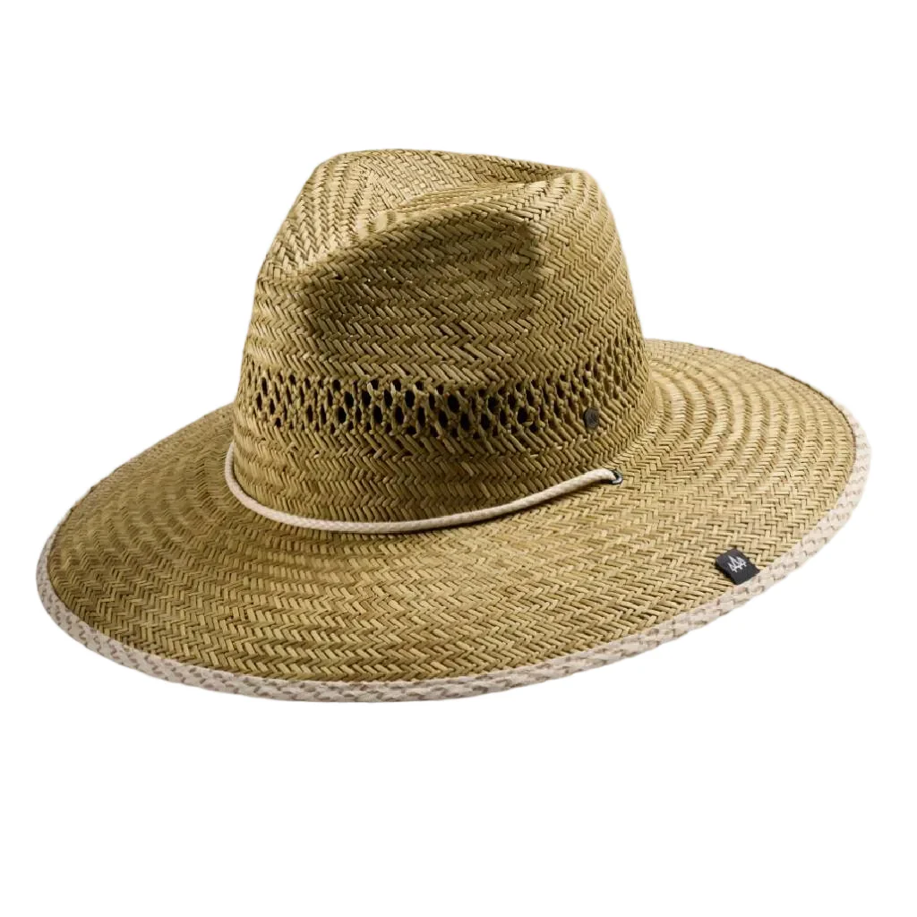 Hemlock UPF 50+ Lifeguard Straw Hat - Seedpearl