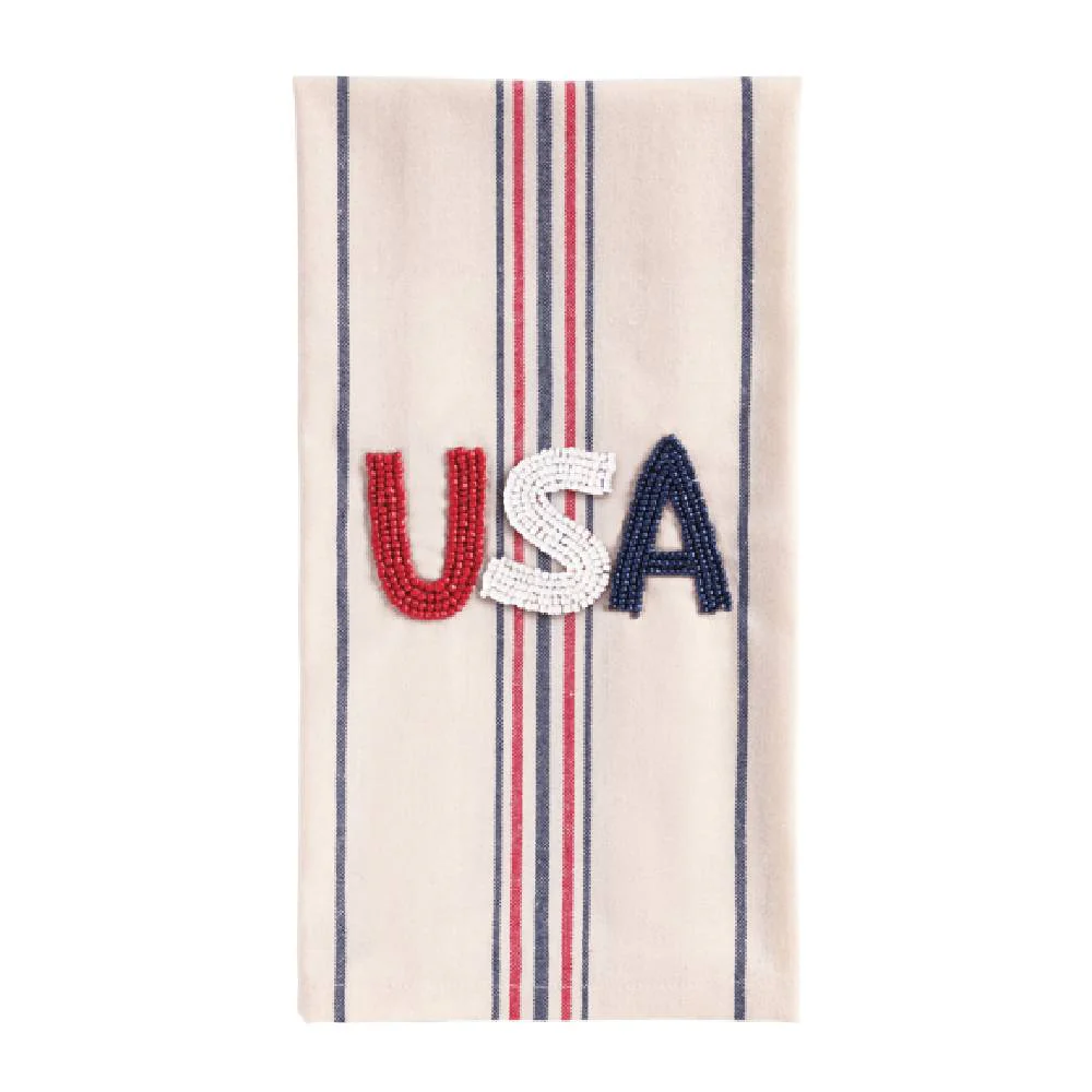 Mud Pie USA Beaded Americana Towel