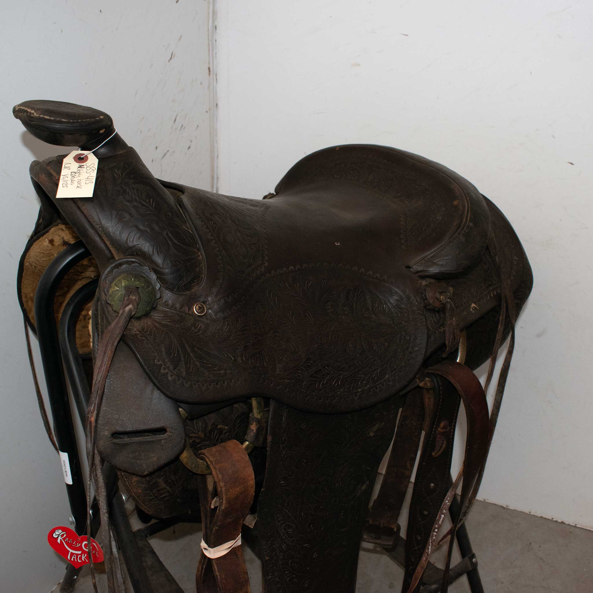 Used 16" Nobby Horse Harness Fort Worth Texas Non-Rider Decor Only Saddle - Image 2