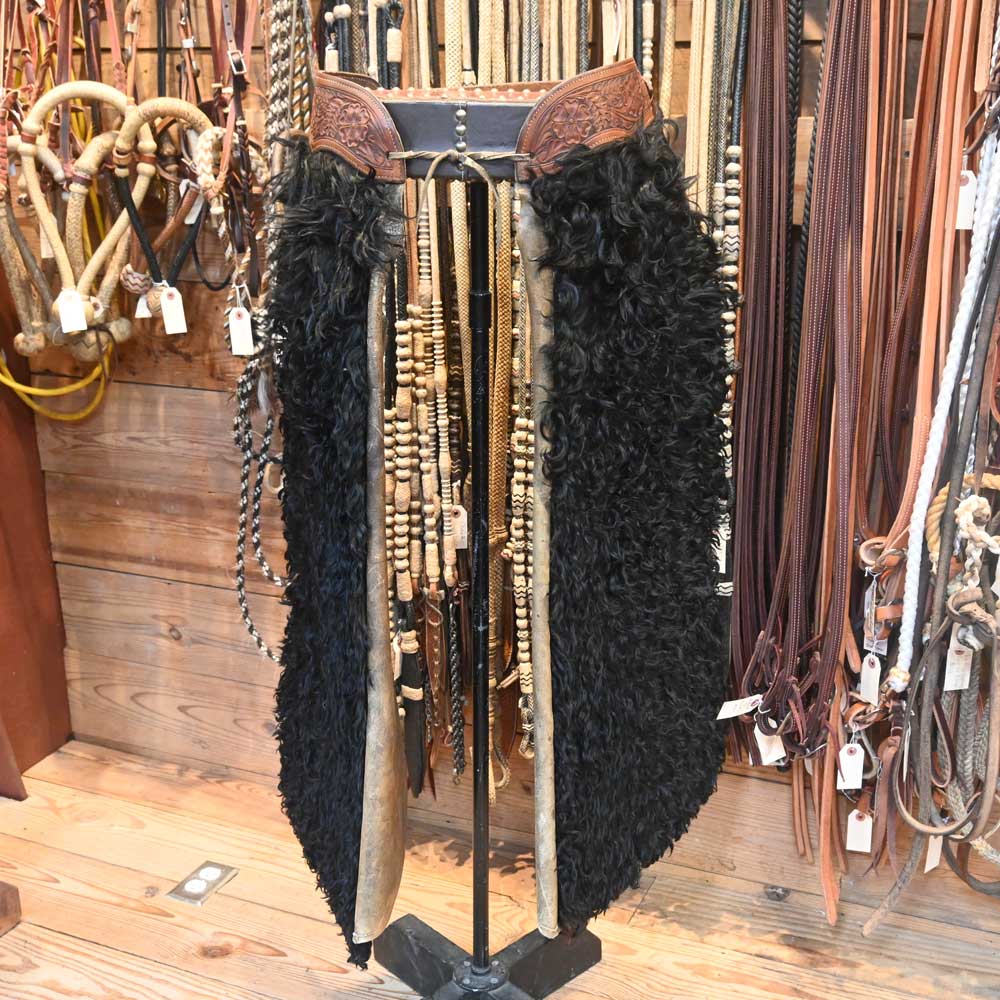 Visalia Stock Saddle Co. Angora Bell Chaps - Image 3